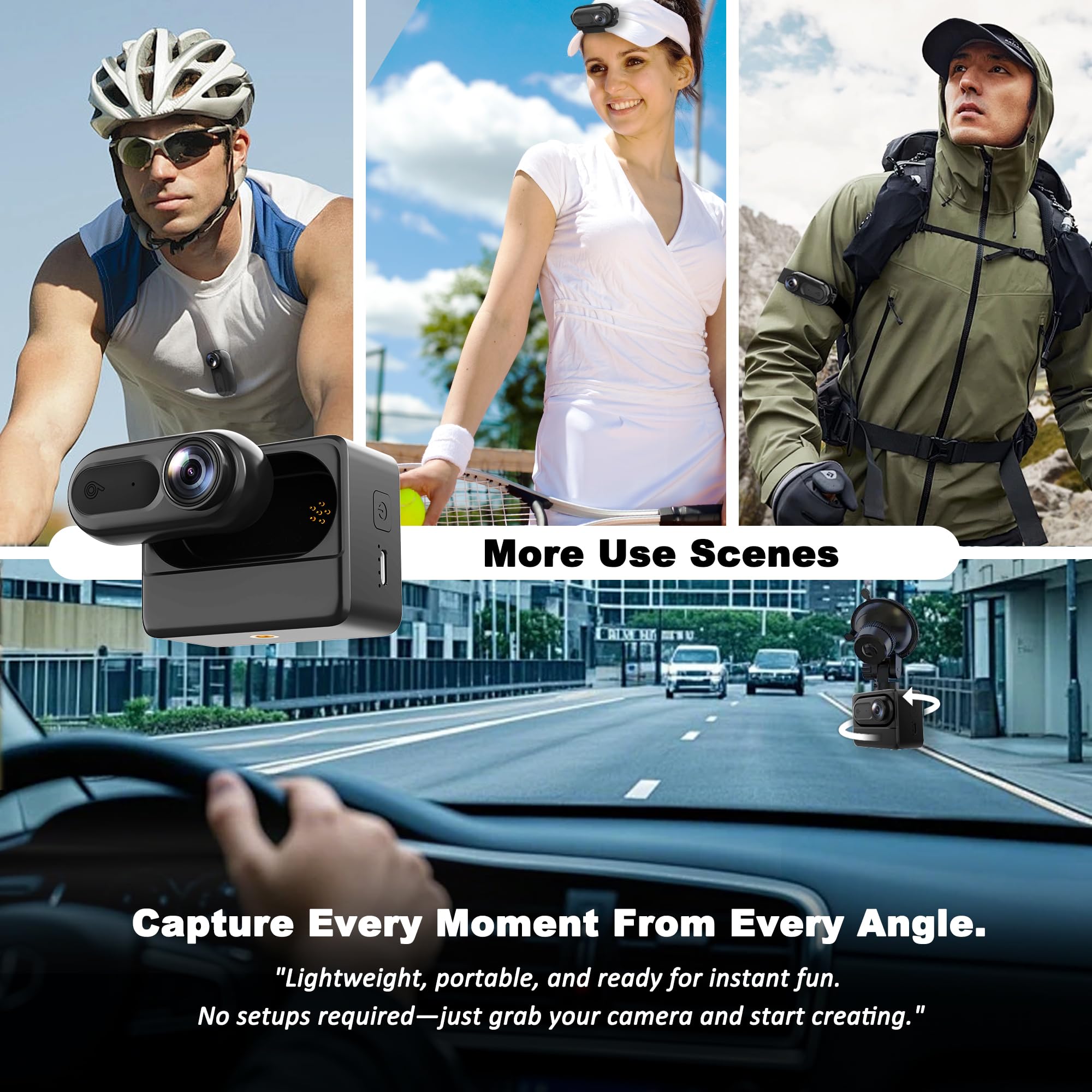 Mini Body Camera Action Cam With Auido & Video Recording -128G Ipx7 Waterproof Thumb Size Hands Free Body Worn Cameras - Wearabl