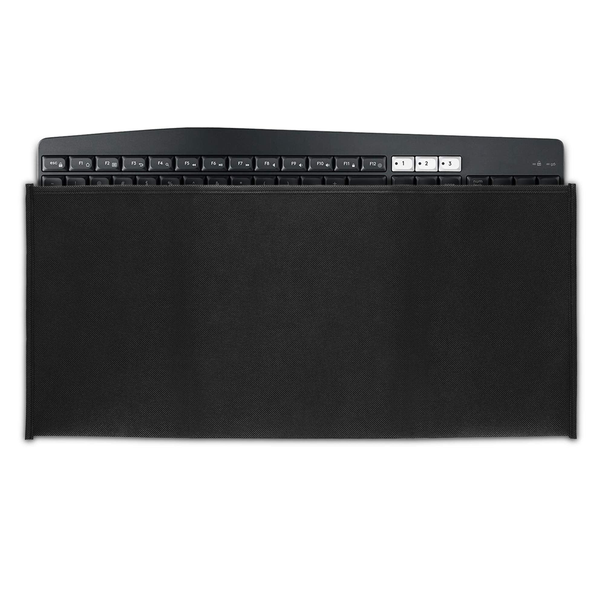 Kwmobile Dust Cover Compatible With Universal Keyboard (L)   Computer Keyboard Protector Fabric Case   Black