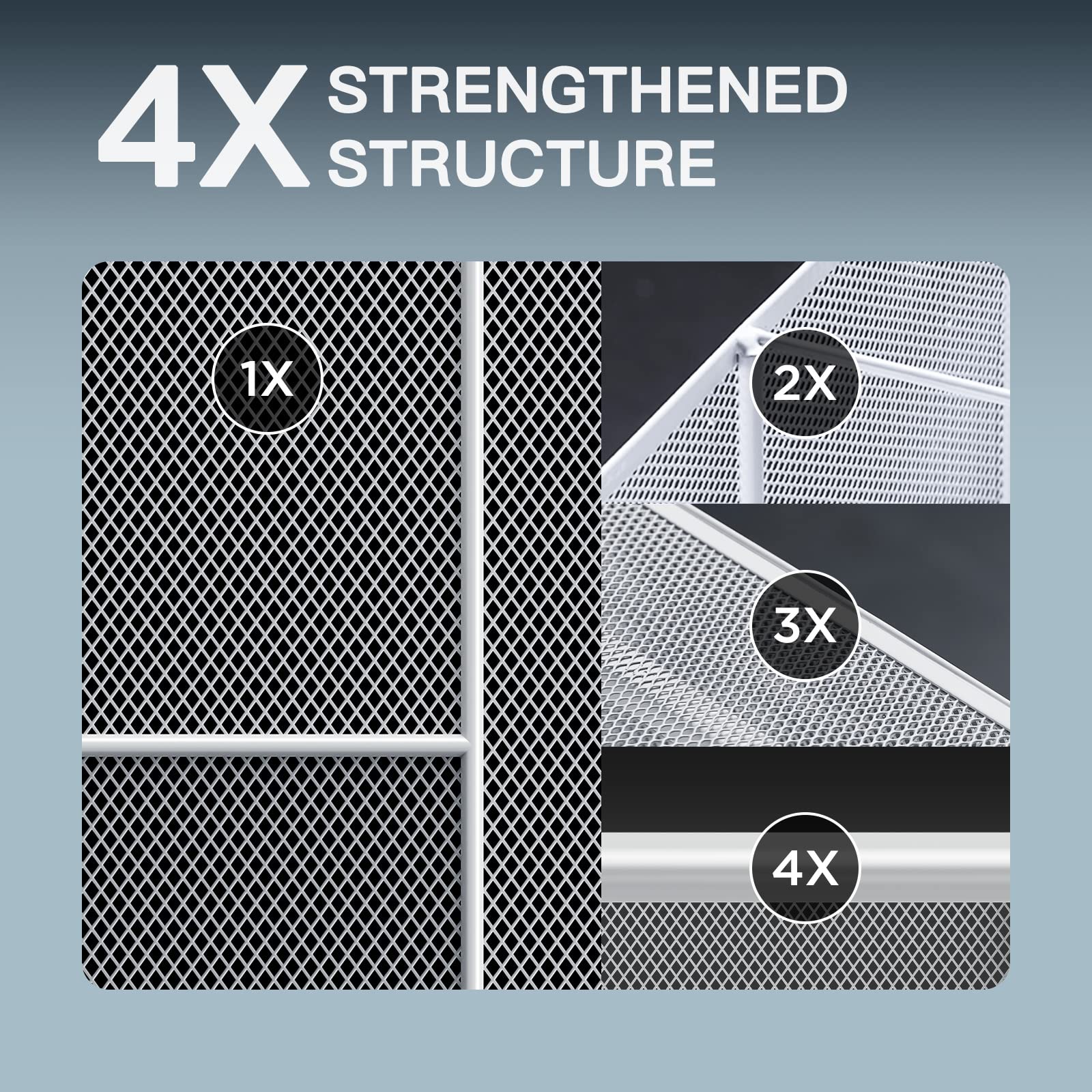 Huanuo Monitor Stand Riser With Drawer   Mesh Metal Desk Organizer Pc, Laptop, Notebook, Printer Holder With Pull Out Storage Drawer (White)