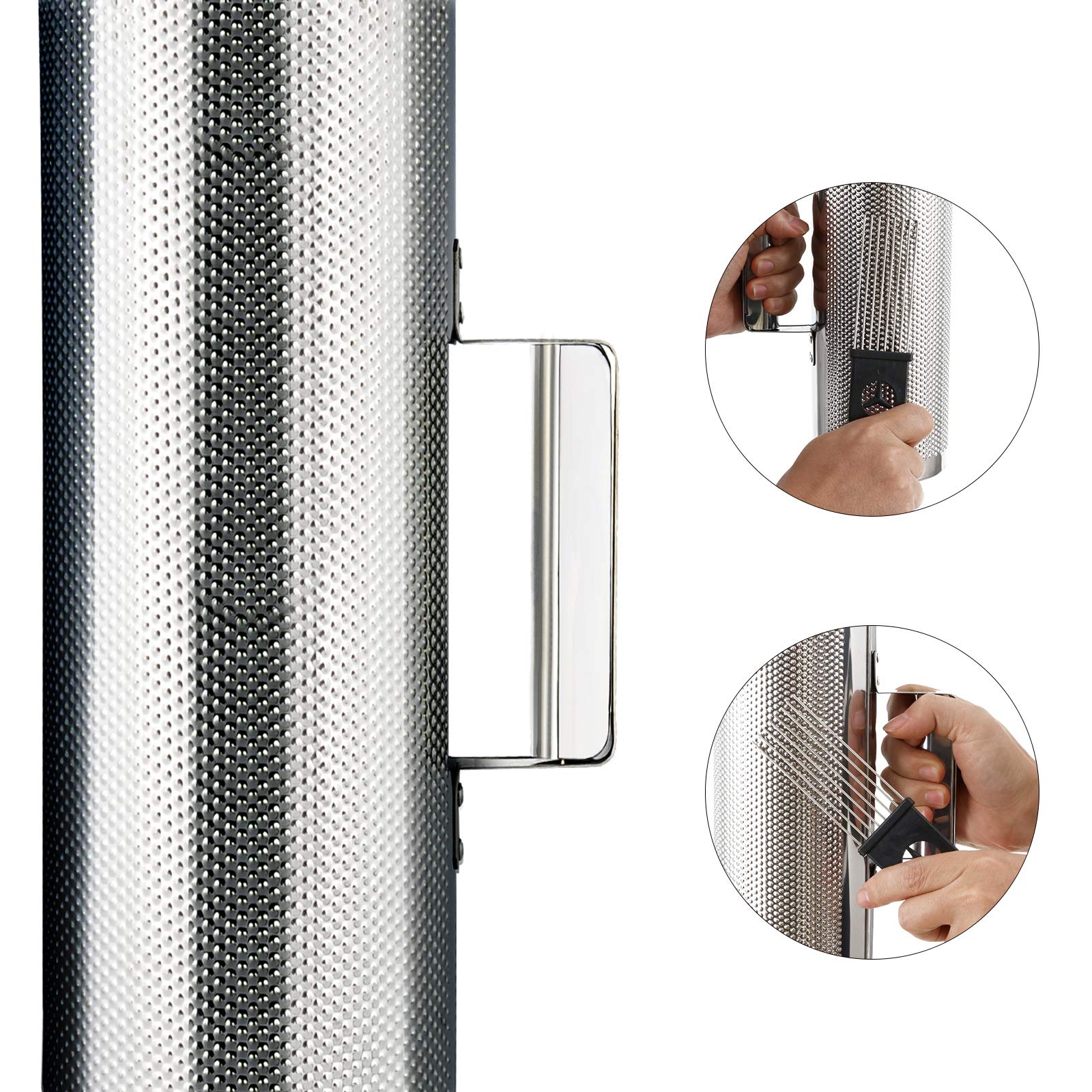 Eastrock Stainless Steel Guiro Shaker 12'' 5'' Percussion Instrument Guiro Musical Instruments Tool With Scraper For Live Perfor