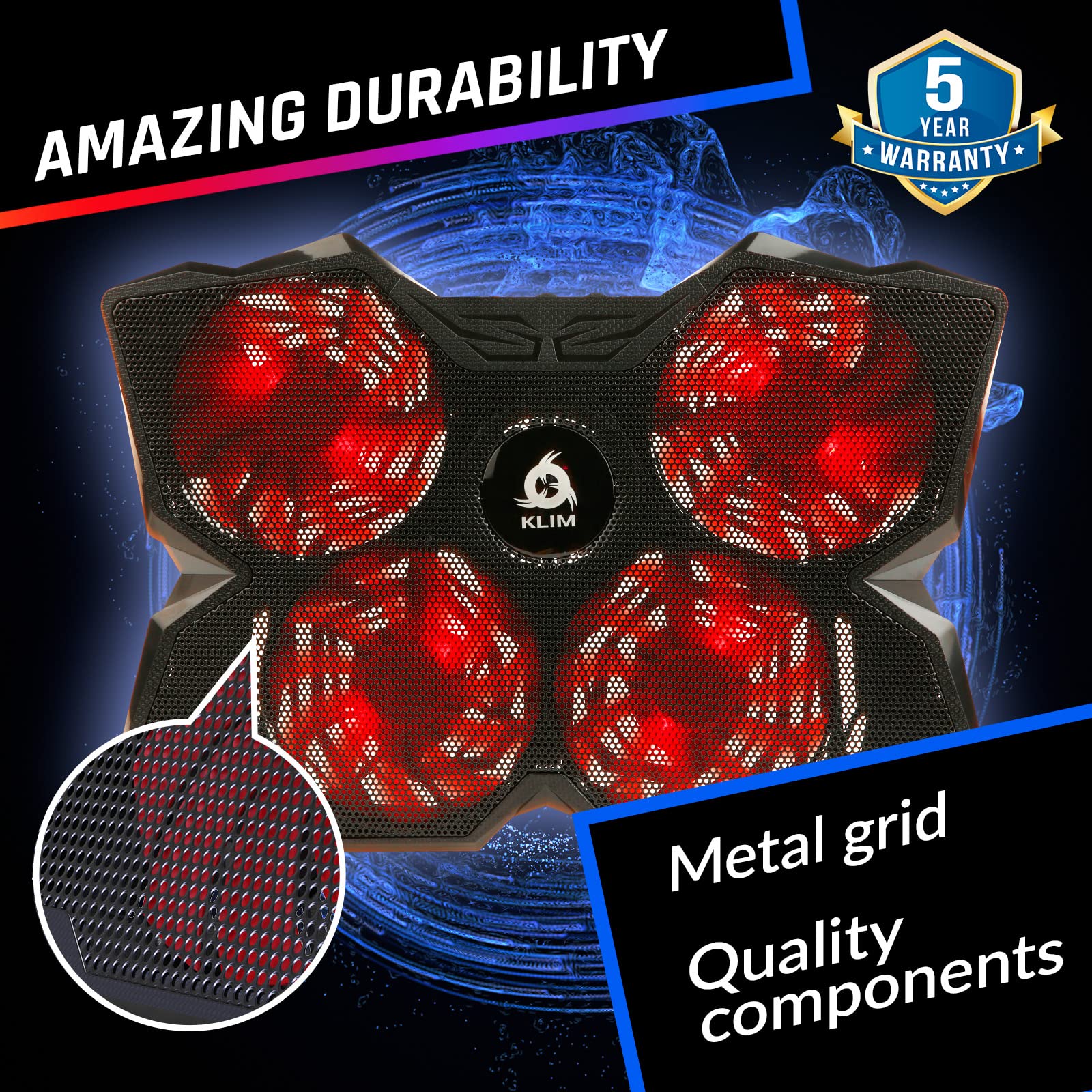 Klim Wind   Laptop Cooling Pad   More Than 500 000 Units Sold  The Most Powerful Rapid Action Cooling Fan   Laptop Stand With 4