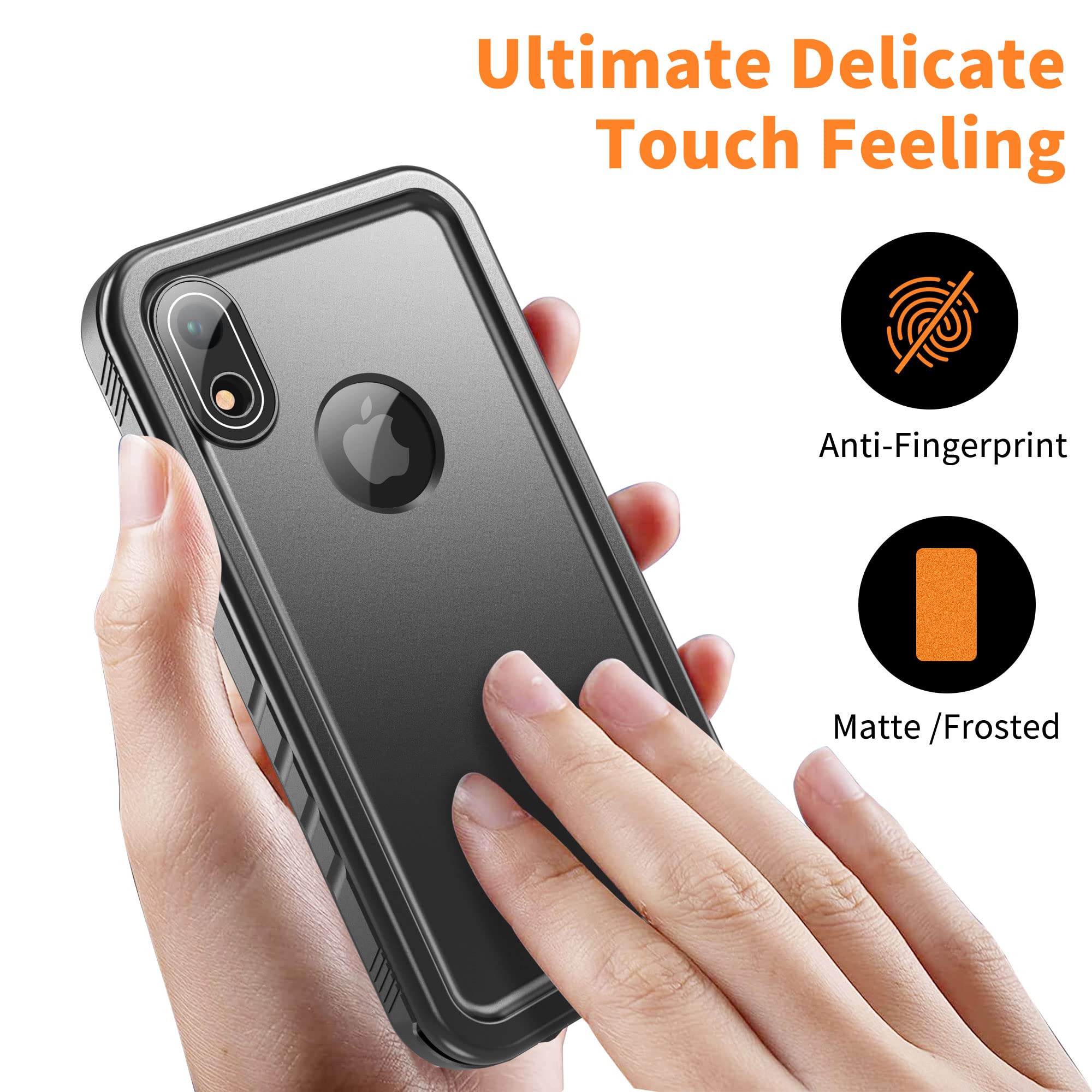 Cozycase Waterproof Case For Iphone Xr, Shockproof Full Body Rugged Bumper Case With Built In Screen Protector For Apple Iphone