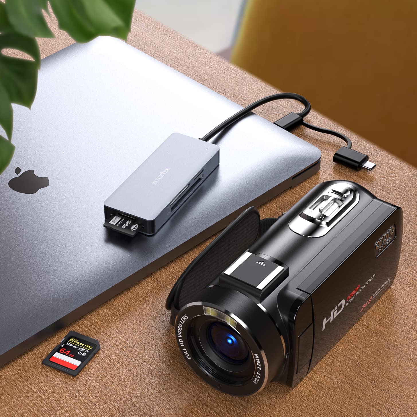 Usb C Usb3.0 Sd Card Reader, 5In1 Multi Card Reader For Sd/Tf/Cf/Micro Sd/Ms/M2, Drive Free For Iphone 15 Pro Max/Windows/Mac/Linux/Android (Usb3.0 And Type C)