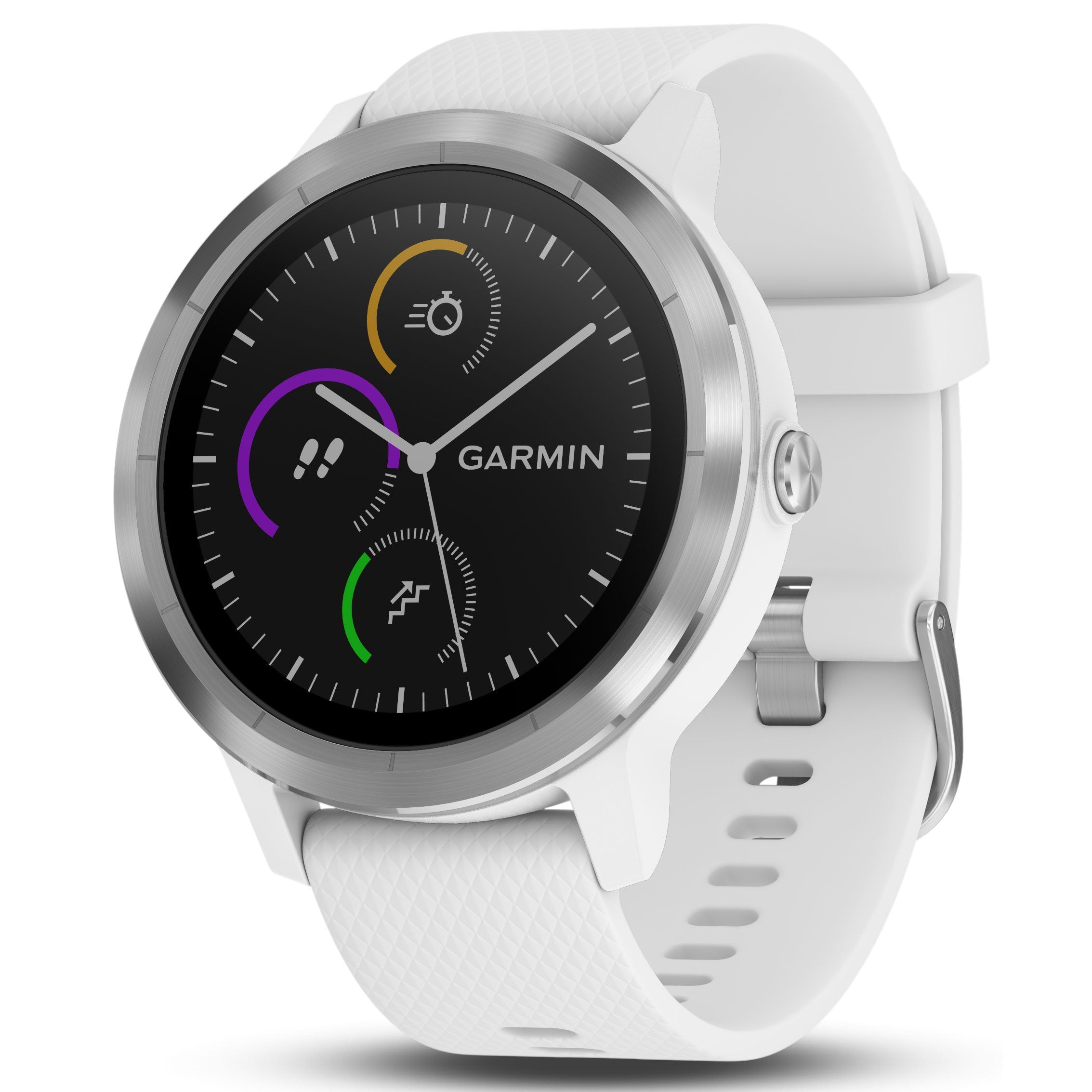 Garmin 010 01769 21 Vivoactive 3, Gps Smartwatch With Contactless Payments And Built In Sports Apps, White/Silver