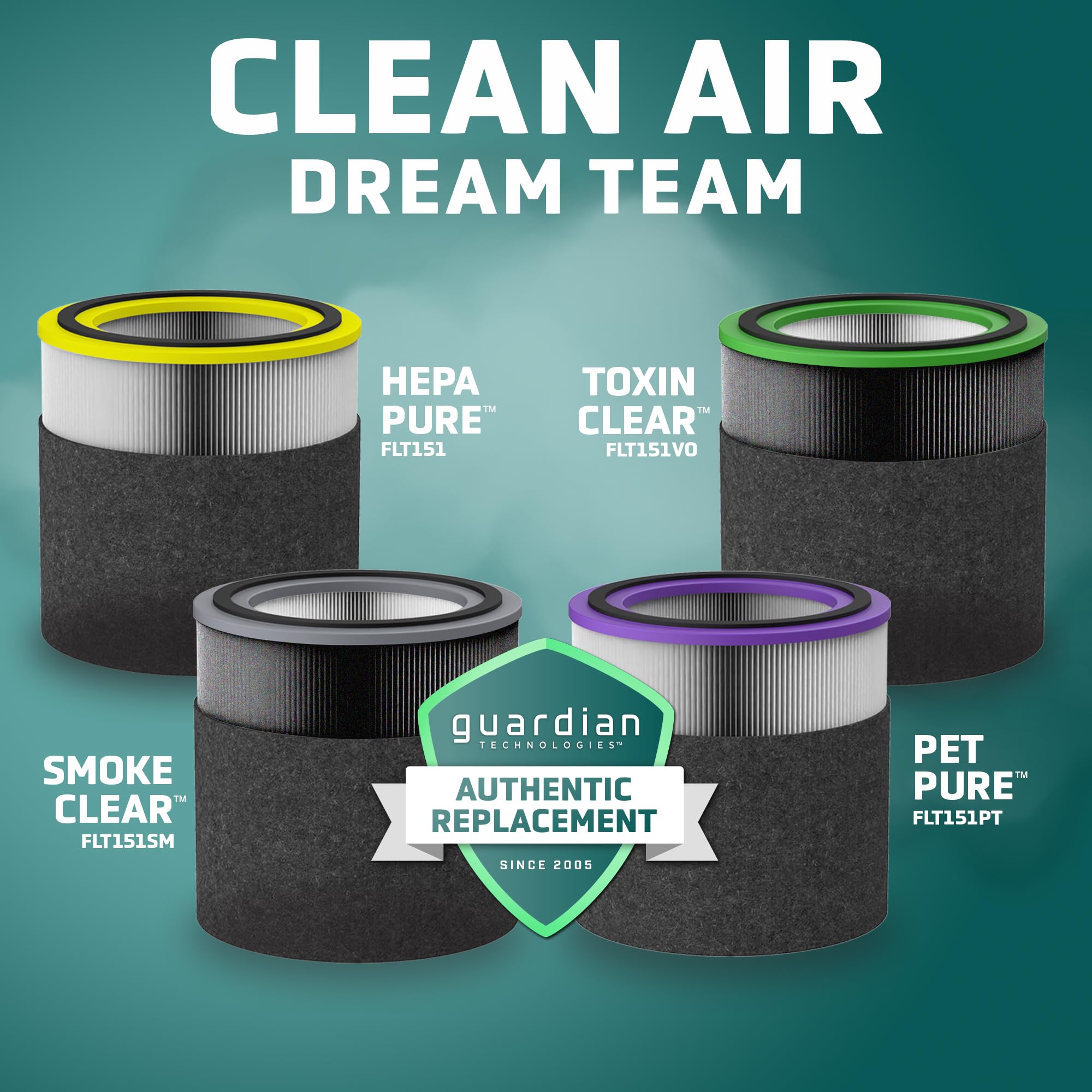 Germguardian Filter V Pet Pure Hepa Genuine Air Purifier Replacement Filter, Removes 99.97% Of Pollutants For Airsafe Series And