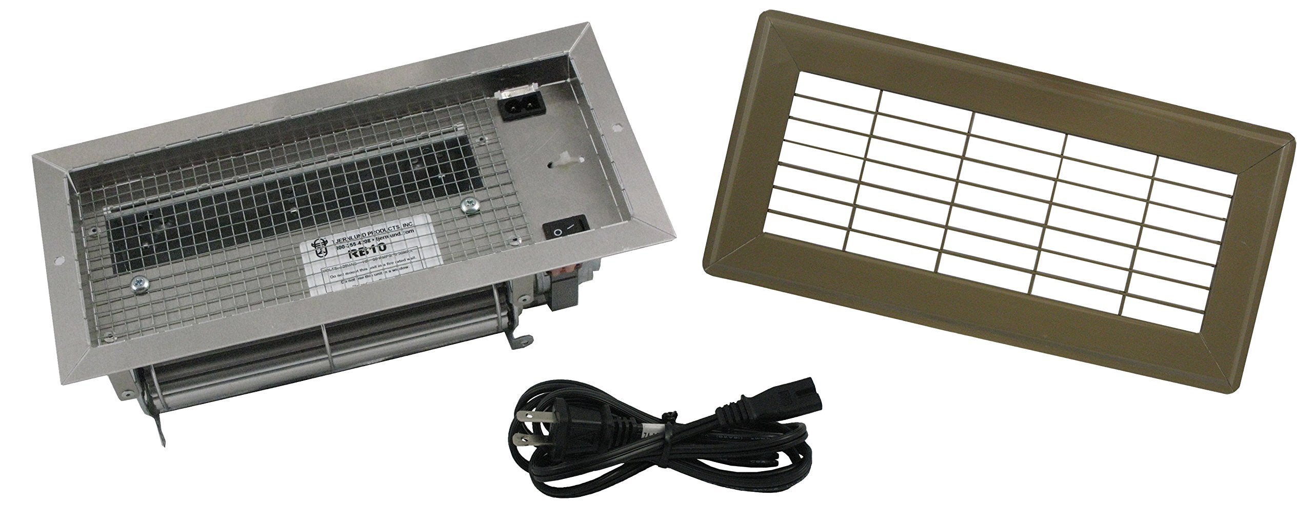 Tjernlund Rb10 Register Booster Fan, Fits 4'' X 10'' Register, Brown