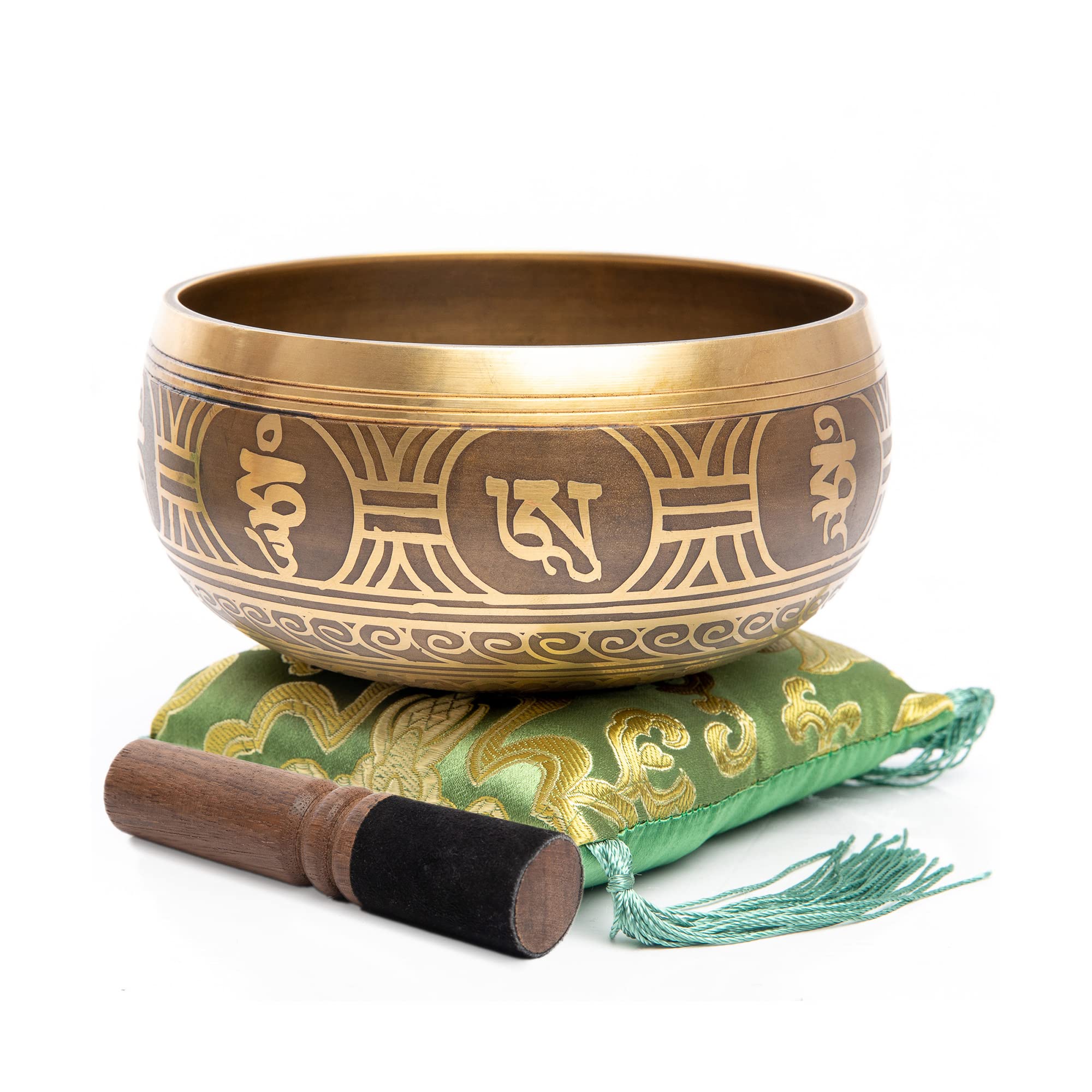 Tibetan Singing Bowl Set   Easy To Play Authentic Handcrafted For Meditation Sound Bowl Chakra Yoga Healing 4 Inches By Himalaya
