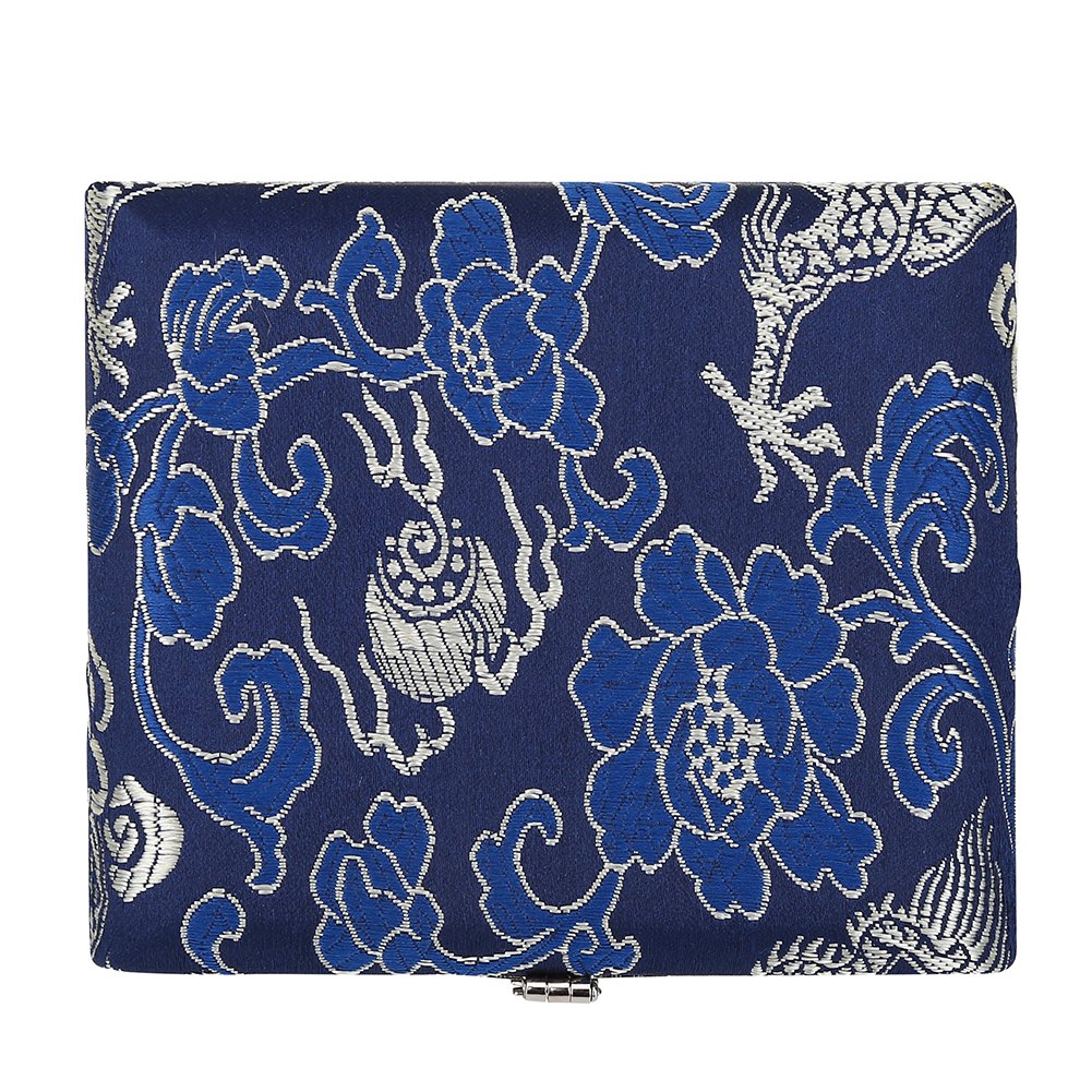 Oboe Case Blue, Against Wooden Silk Cloth Cover Case Holder Storage Box,6Pcs Oboe Reeds Storage