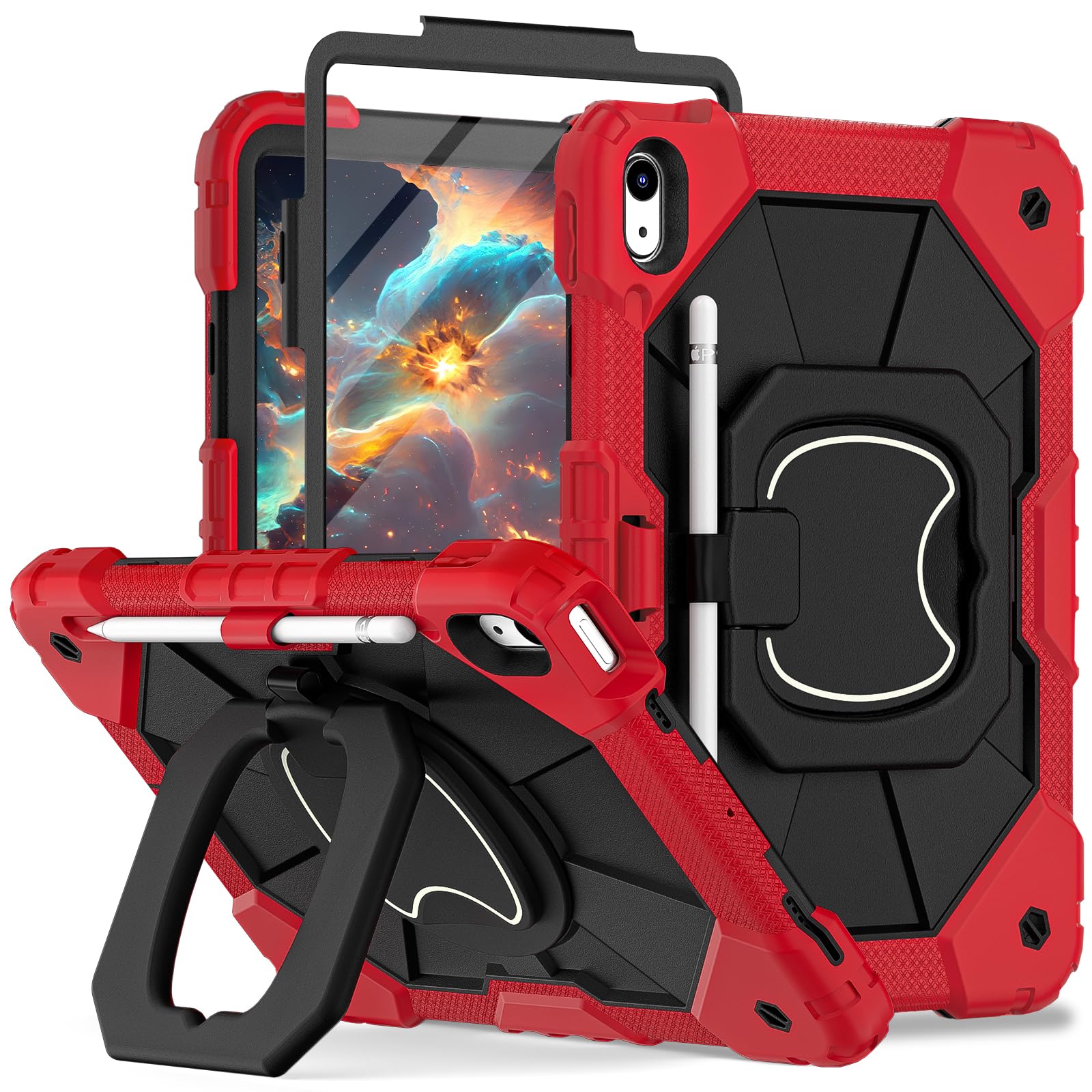 WESOROL for iPad 10th Generation Case 10.9 Inch 2022, Heavy Duty Case for iPad Case 10th Gen with Screen Protector Shoulder Stra