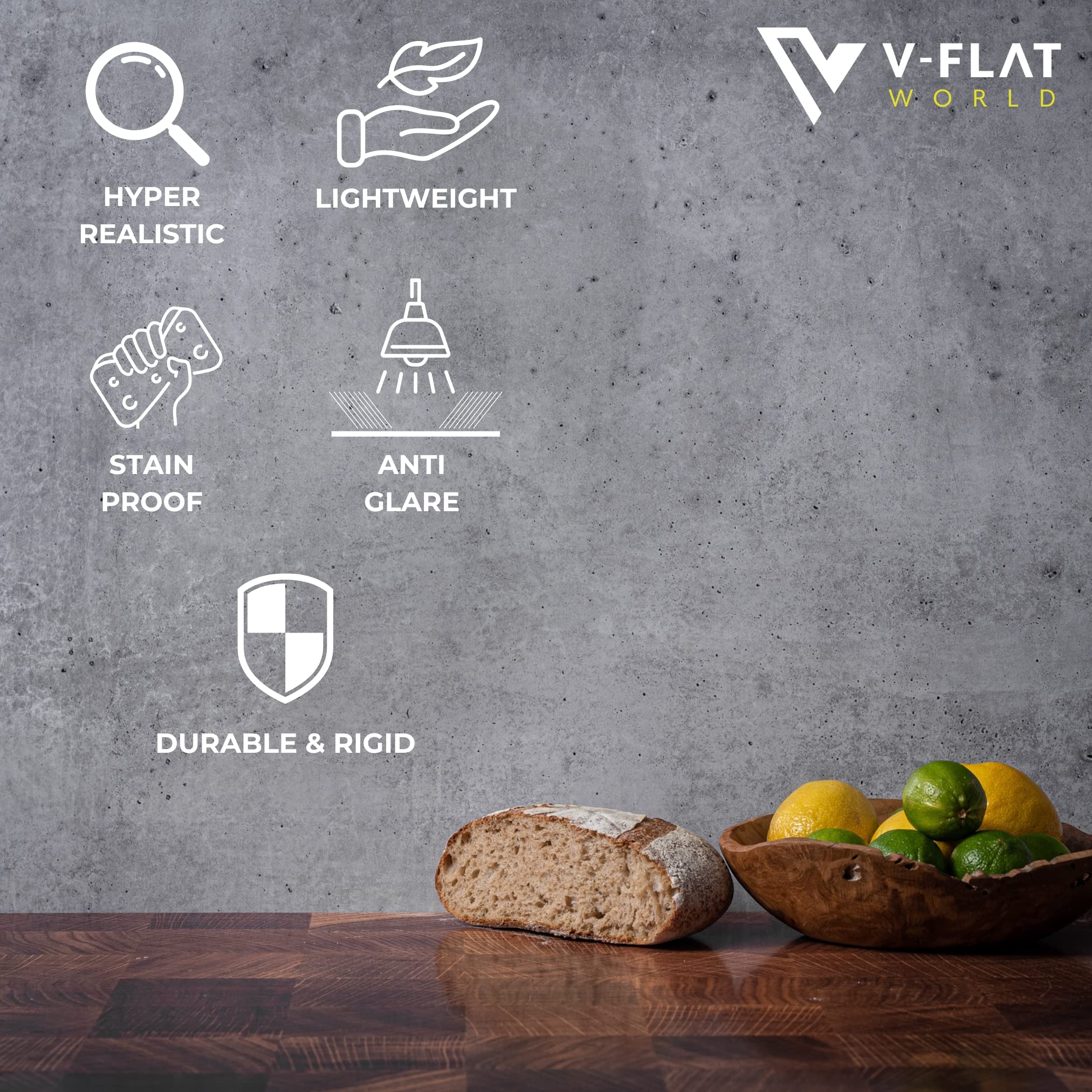 V-Flat World Duo Board Product Photography Backdrop - 2-Sided Background For Item & Food Photography - Includes 2 Legs & Board M