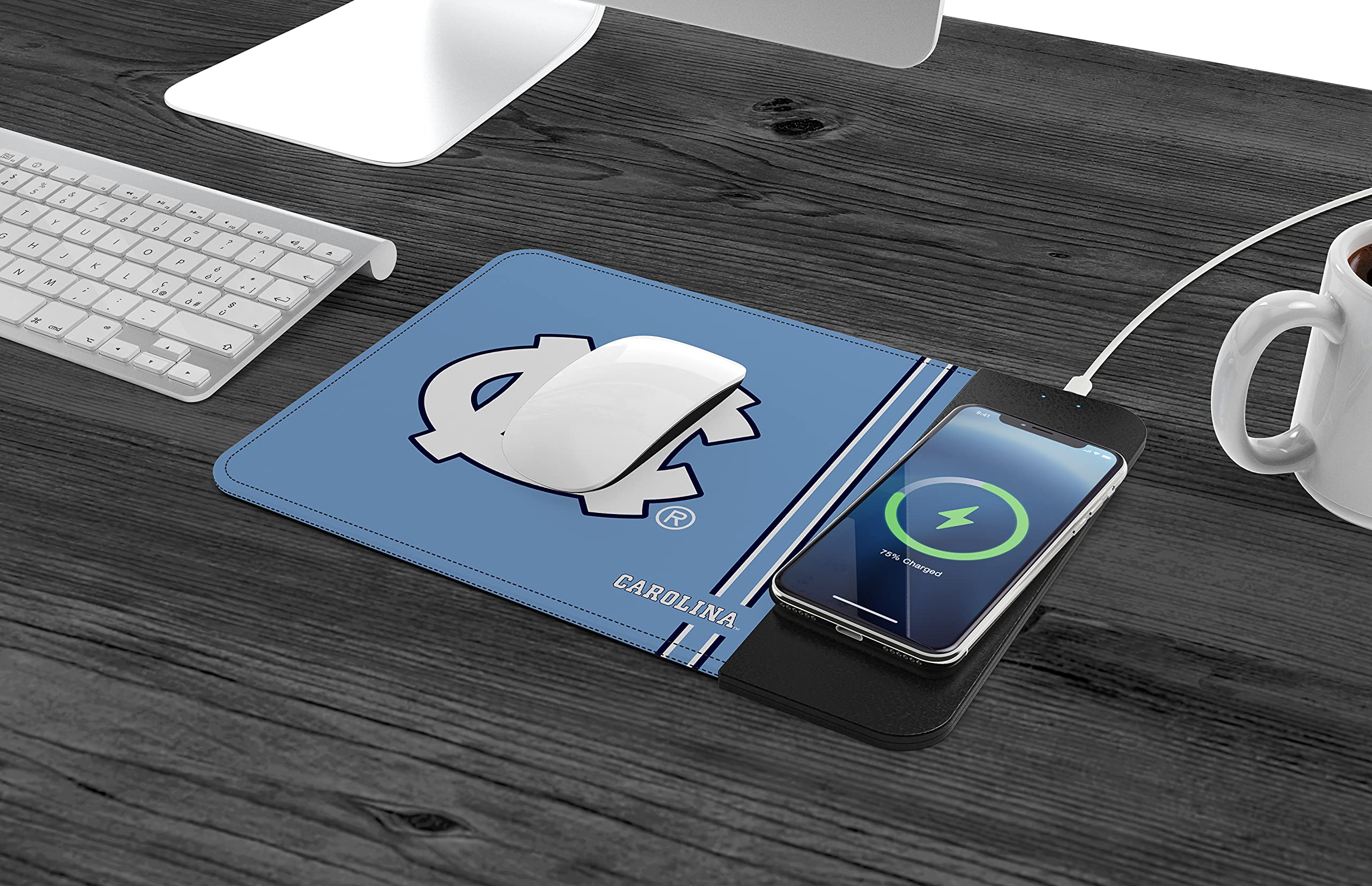 Soar Ncaa Wireless Charging Mouse Pad, North Carolina Tar Heels
