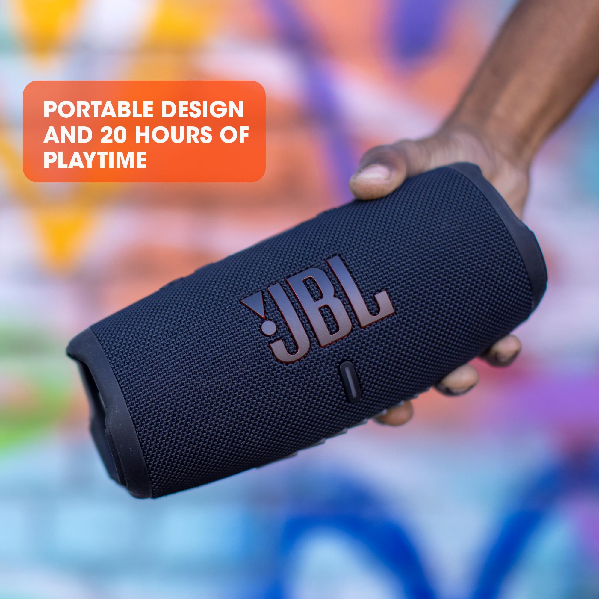 Jbl Charge 5 - Portable Waterproof (Ip67) Bluetooth Speaker With Powerbank Usb Charge Out, 20 Hours Playtime, Jbl Partyboost (Sq