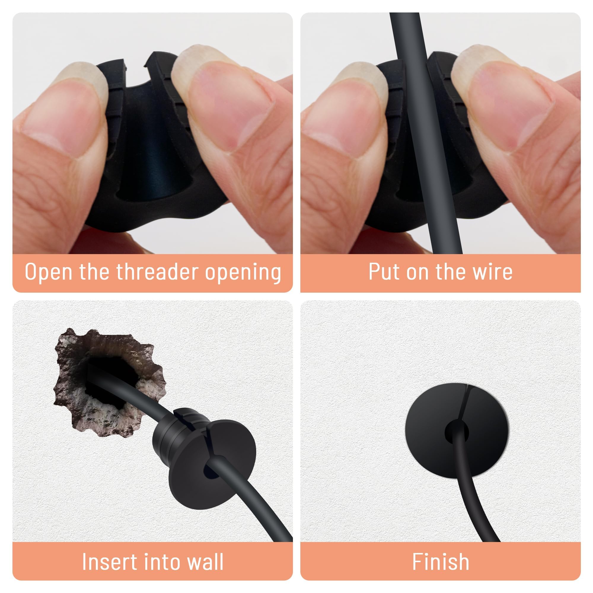 Cable Routing Kit For Starlink For 3/4 Inch Wall Hole, Starlink Accessories, Silicone Cable Wall Pass, Starlink Anti Slip Wall G