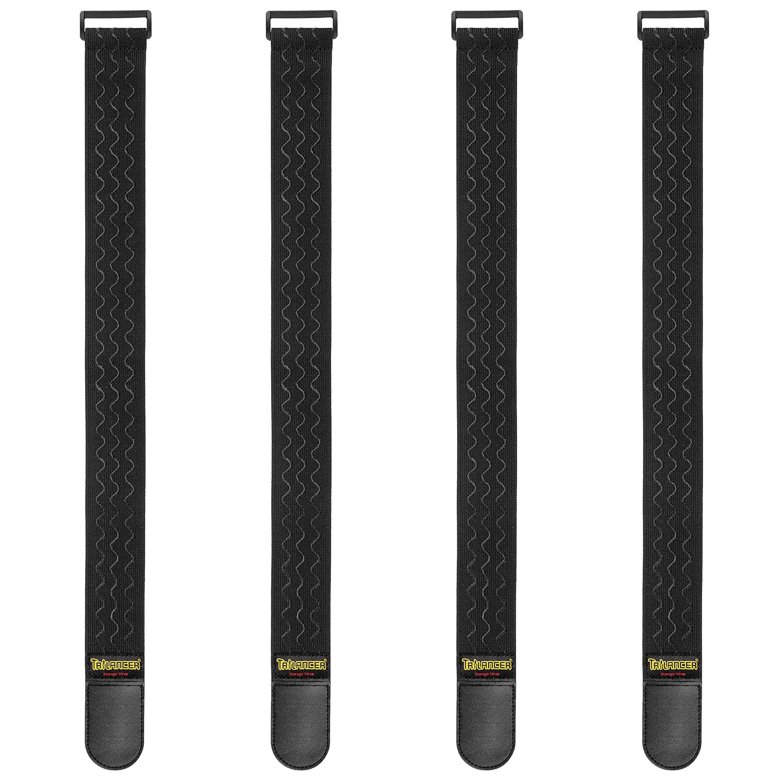 Trilancer Elastic Cinch Straps With Anti Slip Strips, 24 'X 2' (4 Pack) Multipurpose Hook And Loop Bundling Straps For Hose, Cords, Bike, Luggage, Camping, Yoga Mats