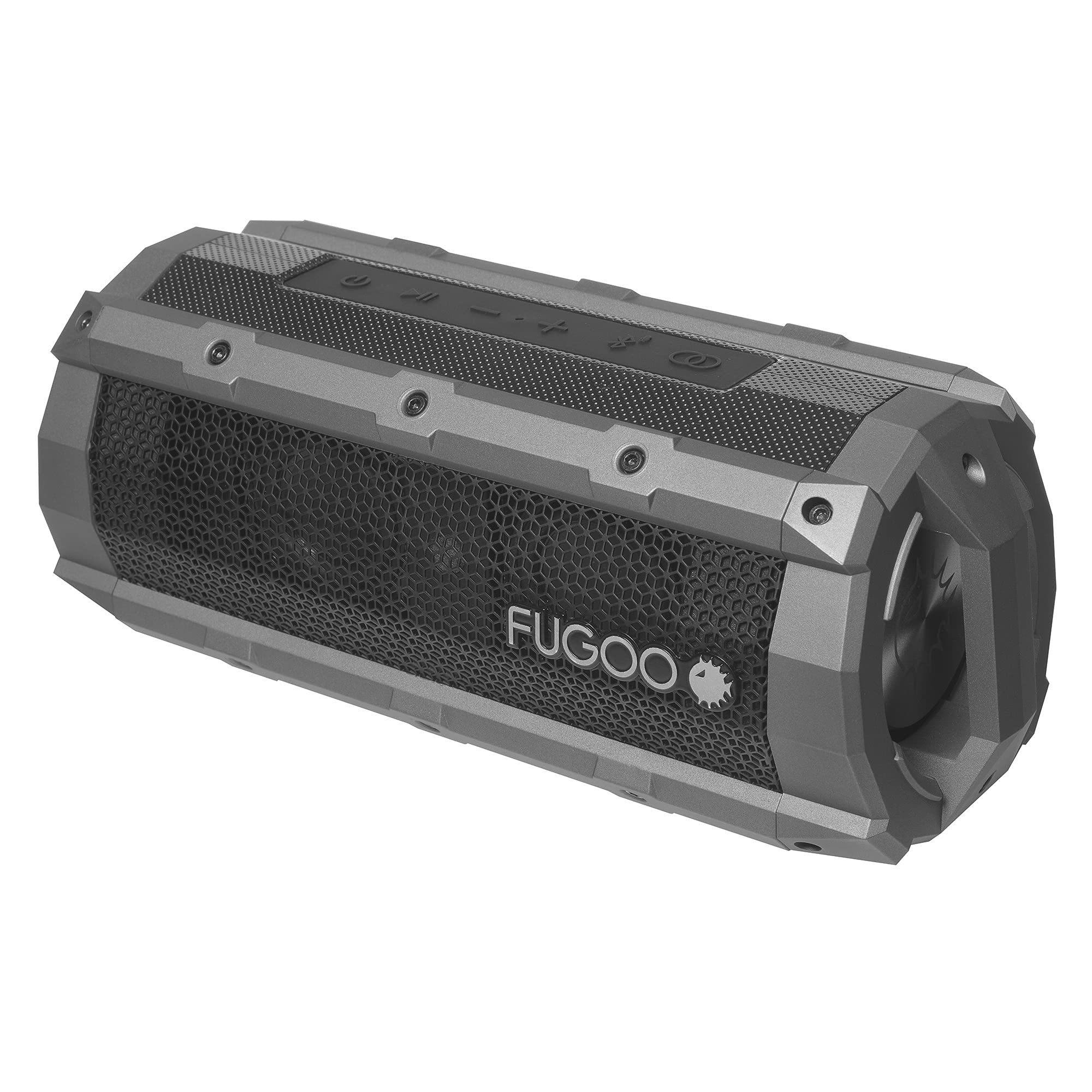 FUGOO Element | Portable Bluetooth Speaker, 360 Audio, 60W, IPX7 Rating, Up to 40 Hours Playtime | Floats on Water | Built-in Mi