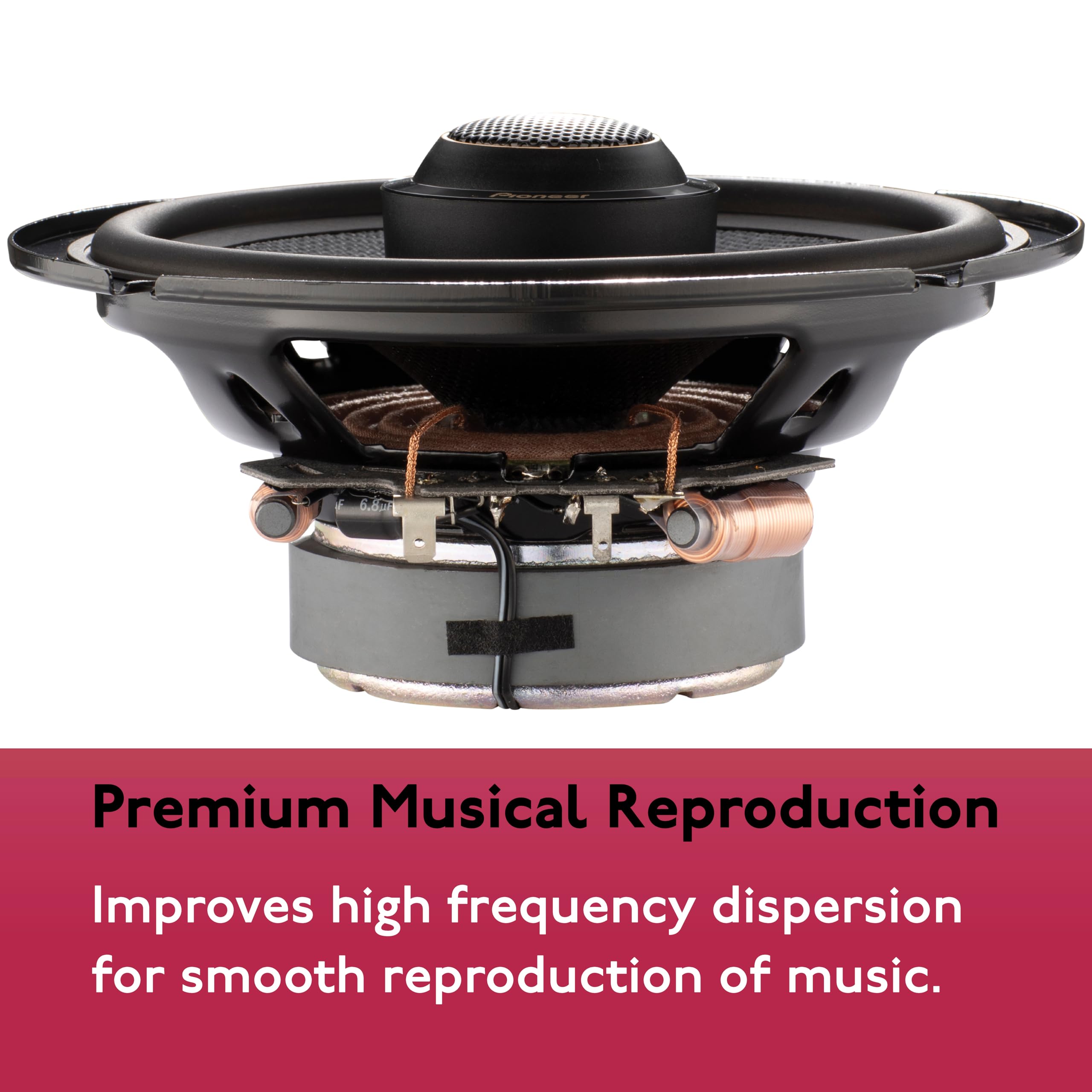 Pioneer Ts Z65F, 2 Way Coaxial Car Audio Speakers, Full Range, Open & Smooth Sound Quality, Easy Installation And Enhanced Bass