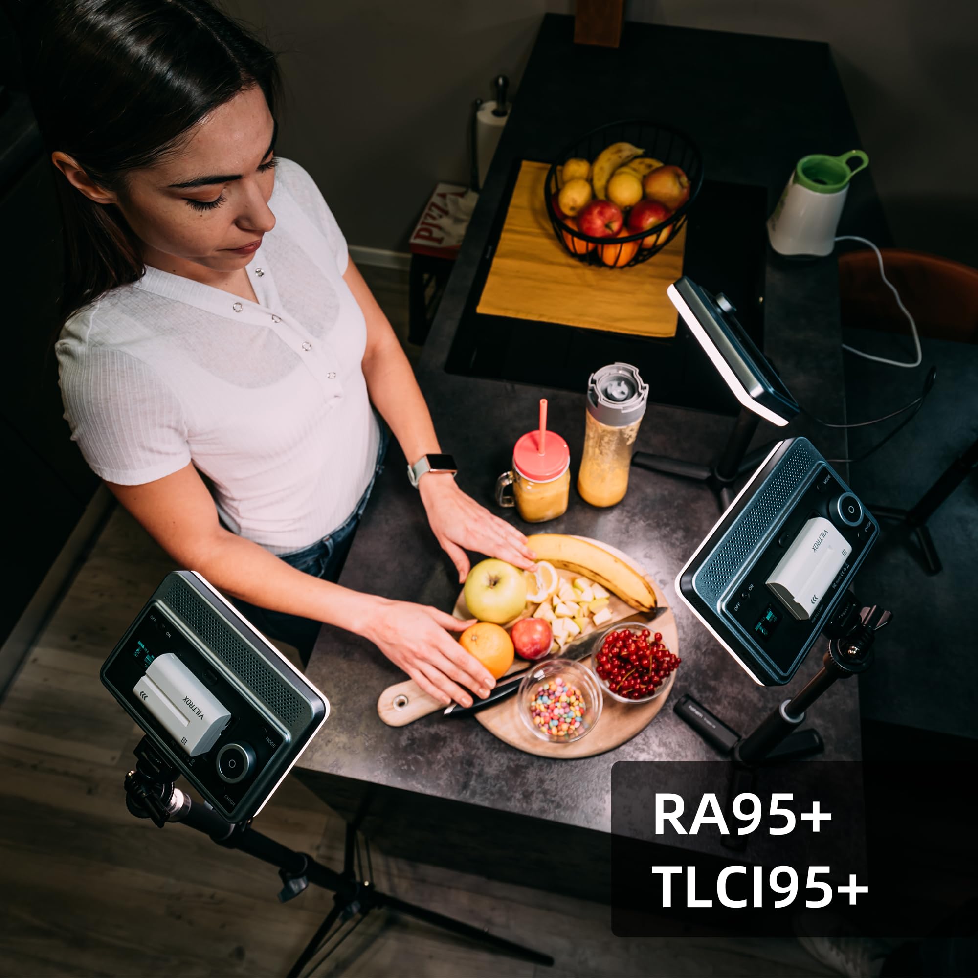 Viltrox 15C Rgb Led Panel Light, Smartphone Control 360 Full Color On Camera Led Photography Lighting With Cold Shoe,2200Mah Rec