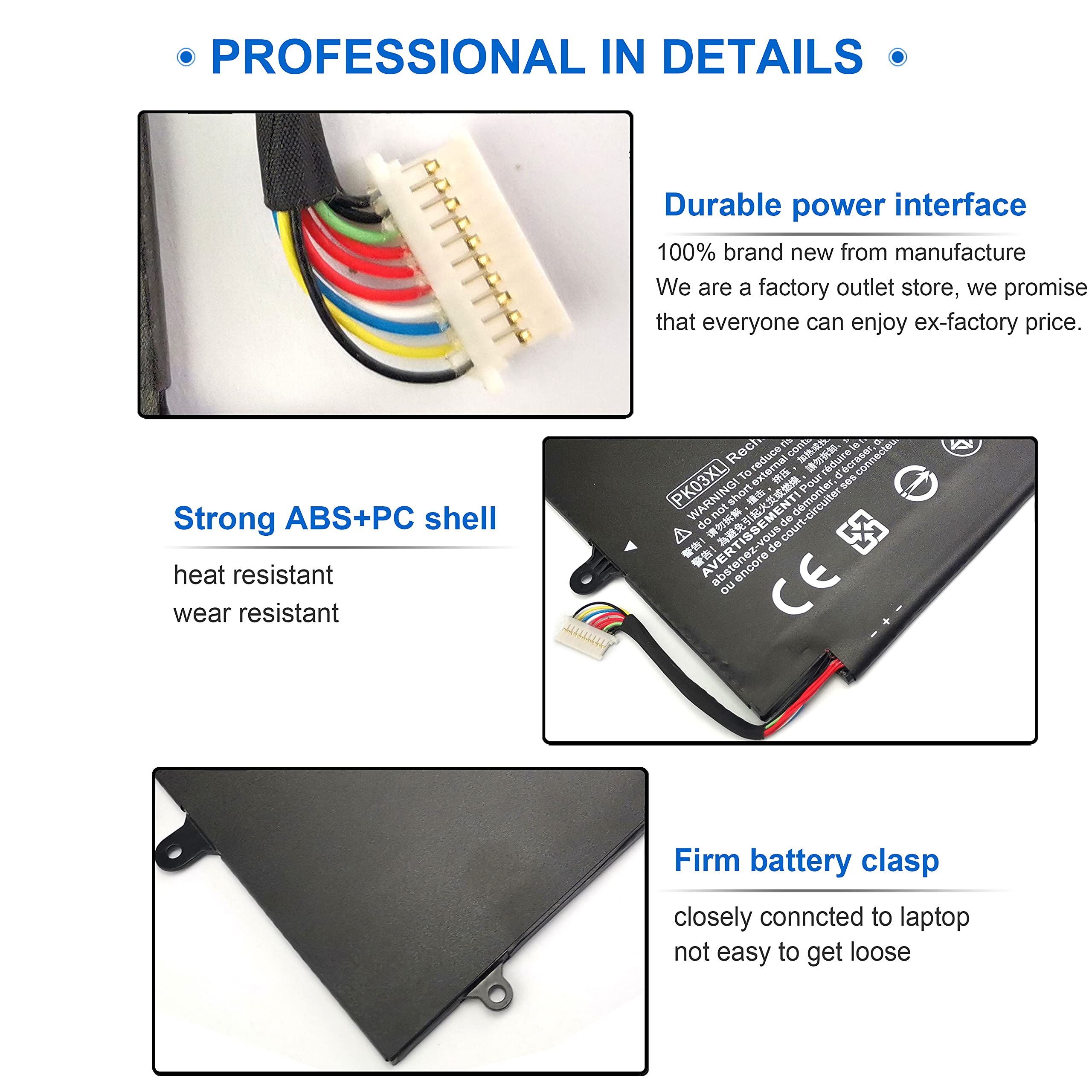 Pk03Xl Battery For Hp Envy X360 Convertible 13 Y0Xx 13 Y013Cl Battery Replacement,For Hp Spectre X360 13 4101Dx 13 4102Dx 13 410