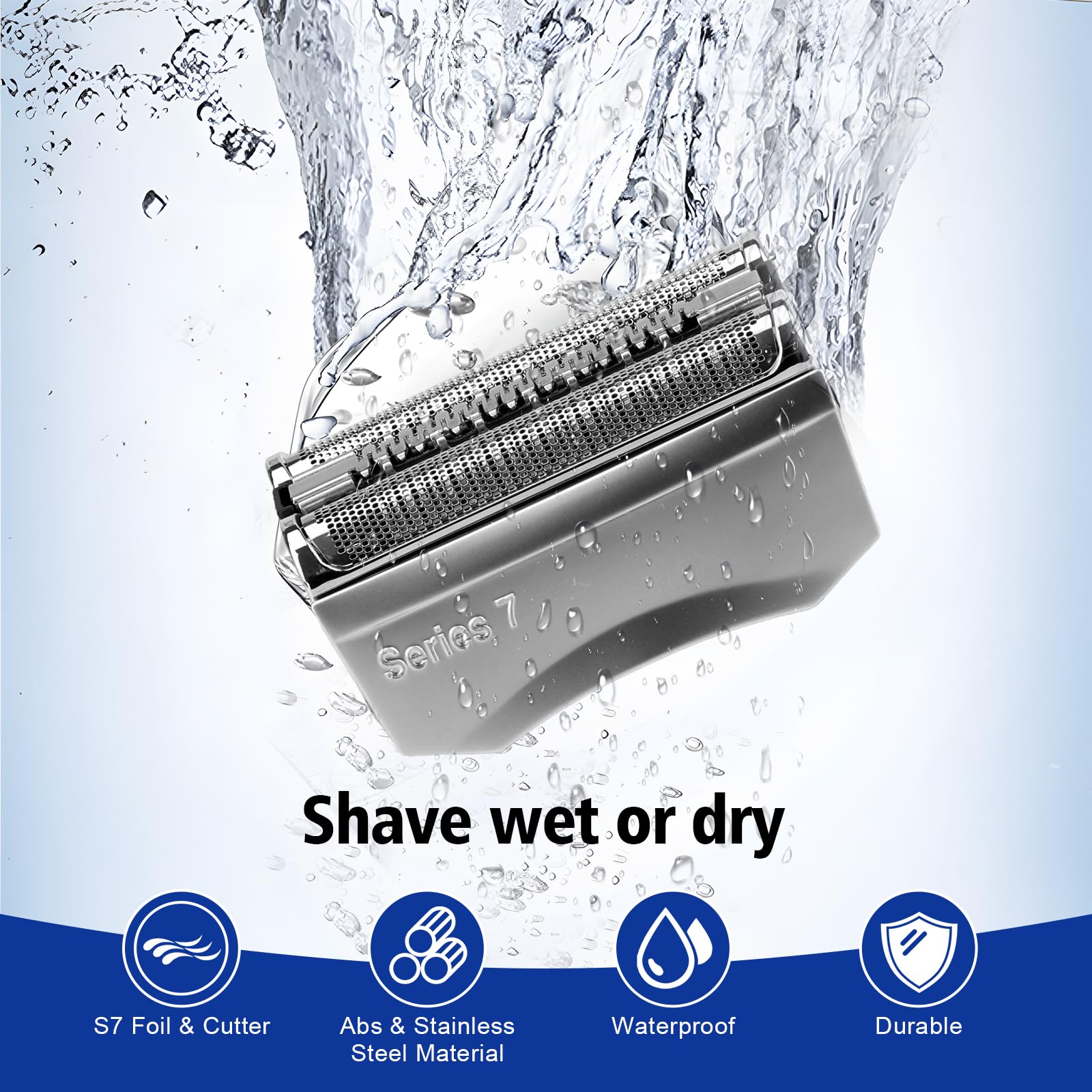 70S Series 7 Replacement Head For Braun Clean & Renew Refill Cartridges Series 7 Foil Shaver Replacement Heads Compatible Compat