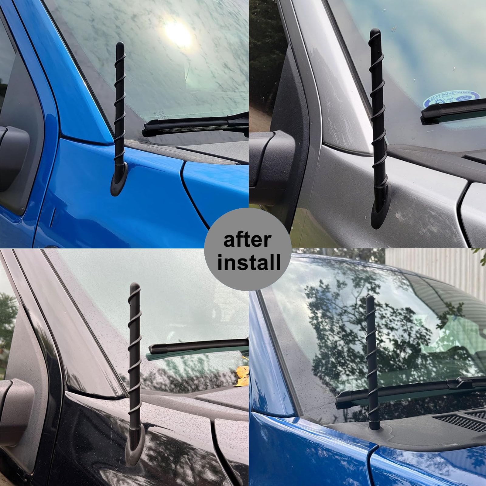 Taygeelery Stubby Antenna Fit For Ford F150 2009 2023, 13 Inch Ford F 150 Spiral Rubber Antenna Replacement, F150 Super Duty For