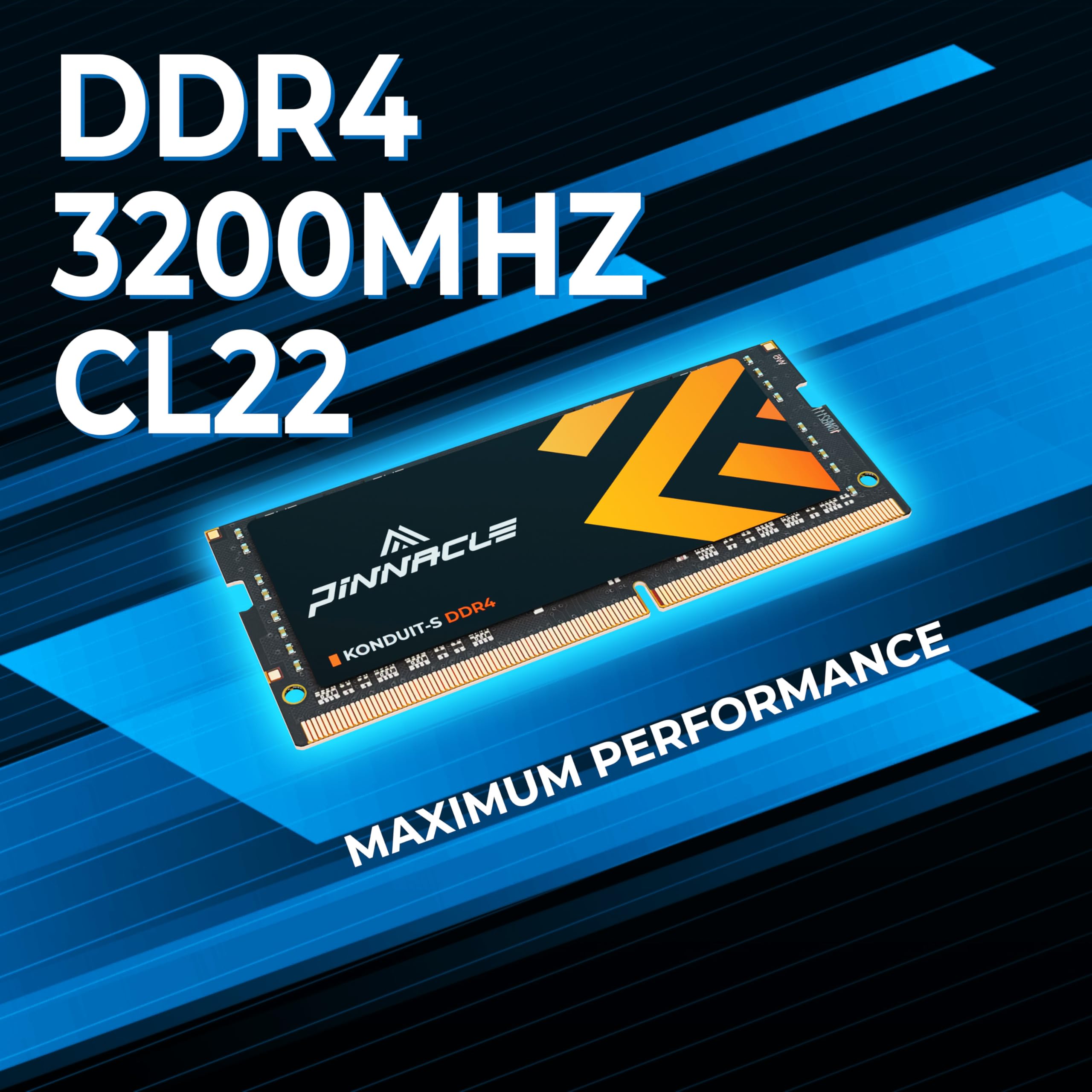 Timetec Pinnacle 32Gb Ddr4 3200Mhz (Or 2933Mhz Or 2666Mhz) Pc4 25600 Non Ecc Unbuffered 1.2V Cl22 2Rx8 Dual Rank 260 Pin Sodimm