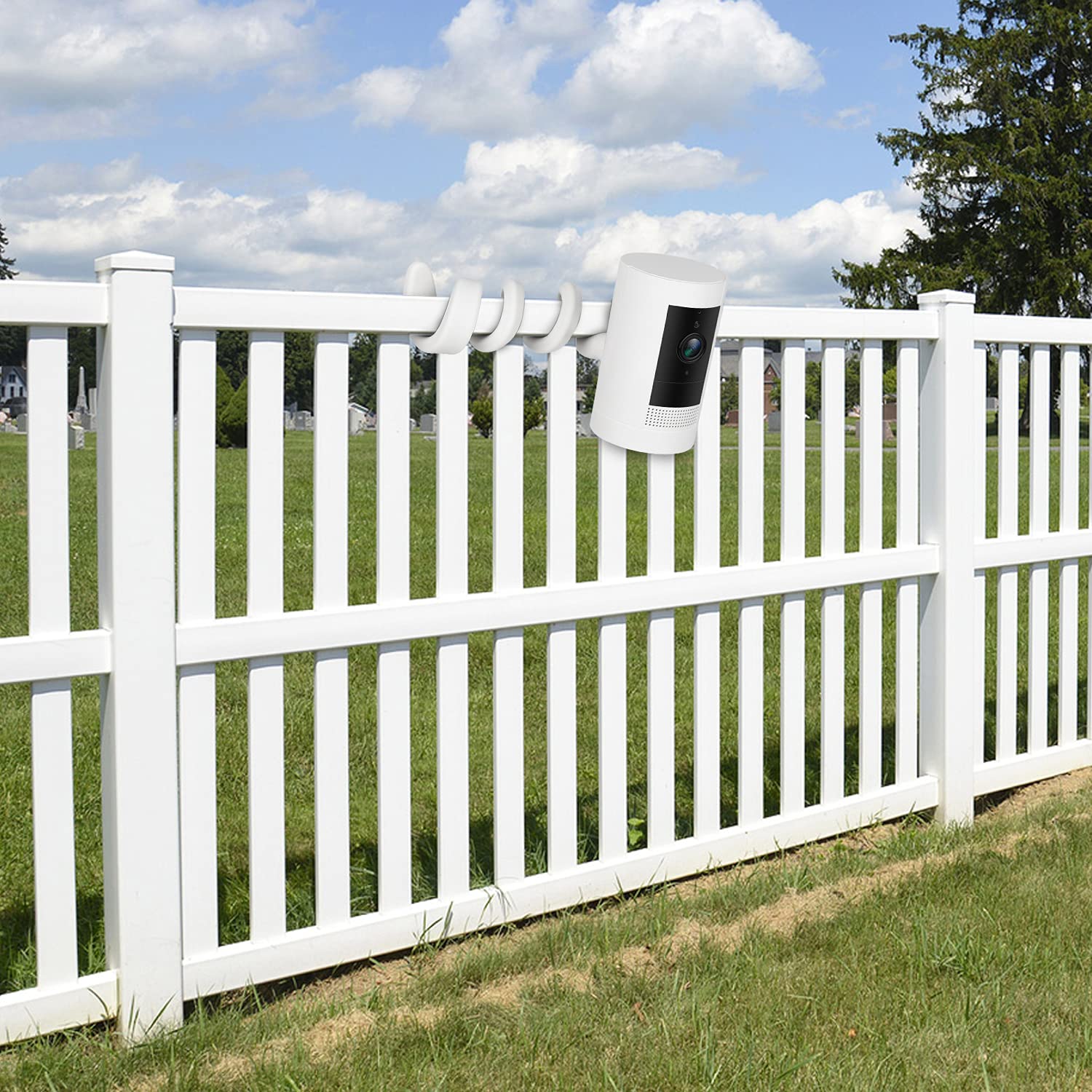 2Pack Flexible Twist Mount For Ring Stick Up Cam & Ring Indoor Cam(1St Gen), Flexible Gooseneck Mounting Bracket To Attach Your Camera Anywhere With No Tools   White