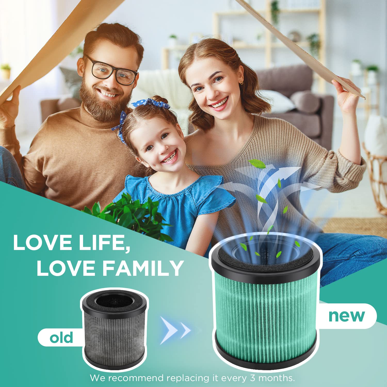 Koios Official Certified H13 True Hepa Replacement Filter Compatible With P40 Air Purifier