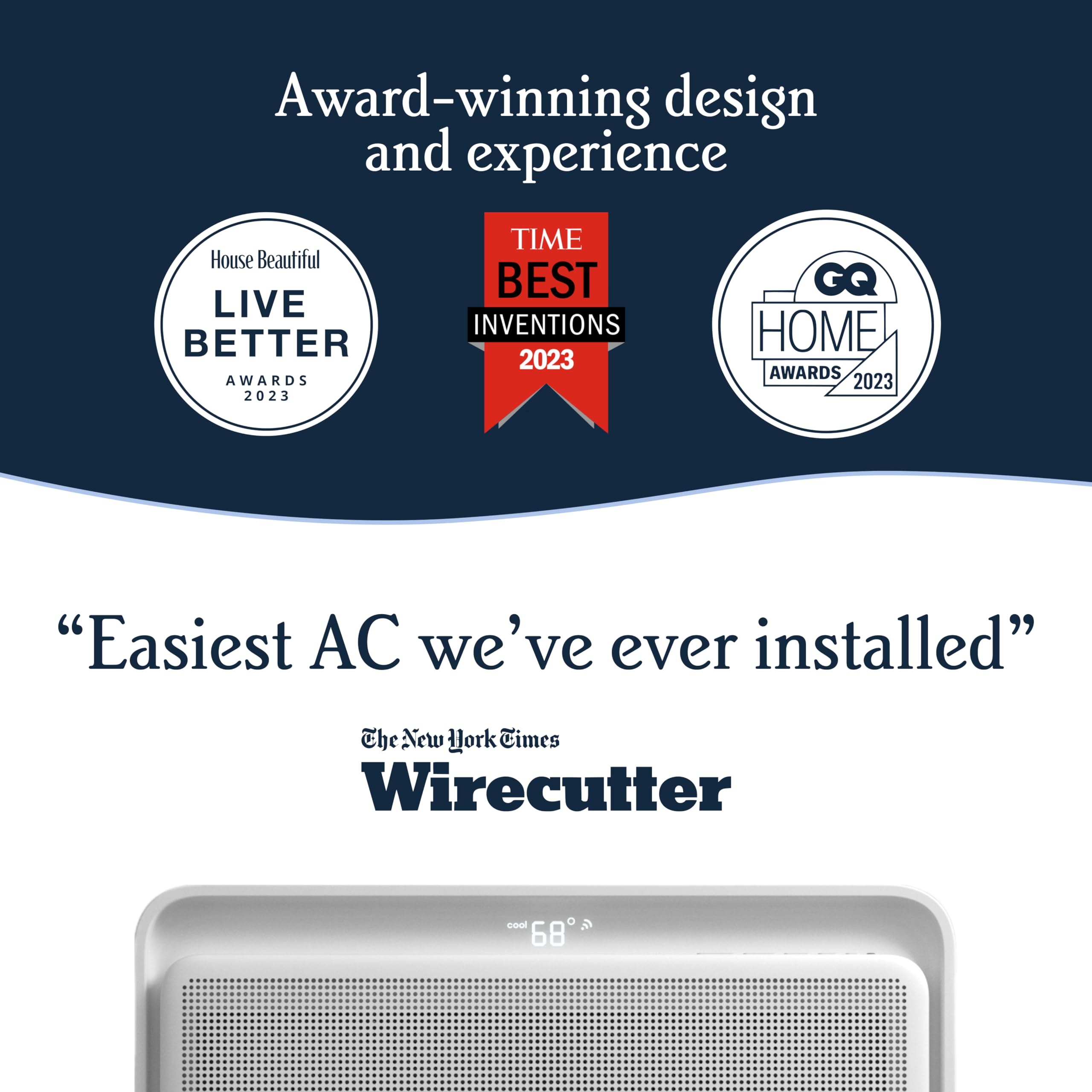 Windmill 12,000 Btu Inverter Window Air Conditioner With Whispertech   Ultra Quiet & Smart, Cools Up To 550 Sq. Ft.   Easy Insta