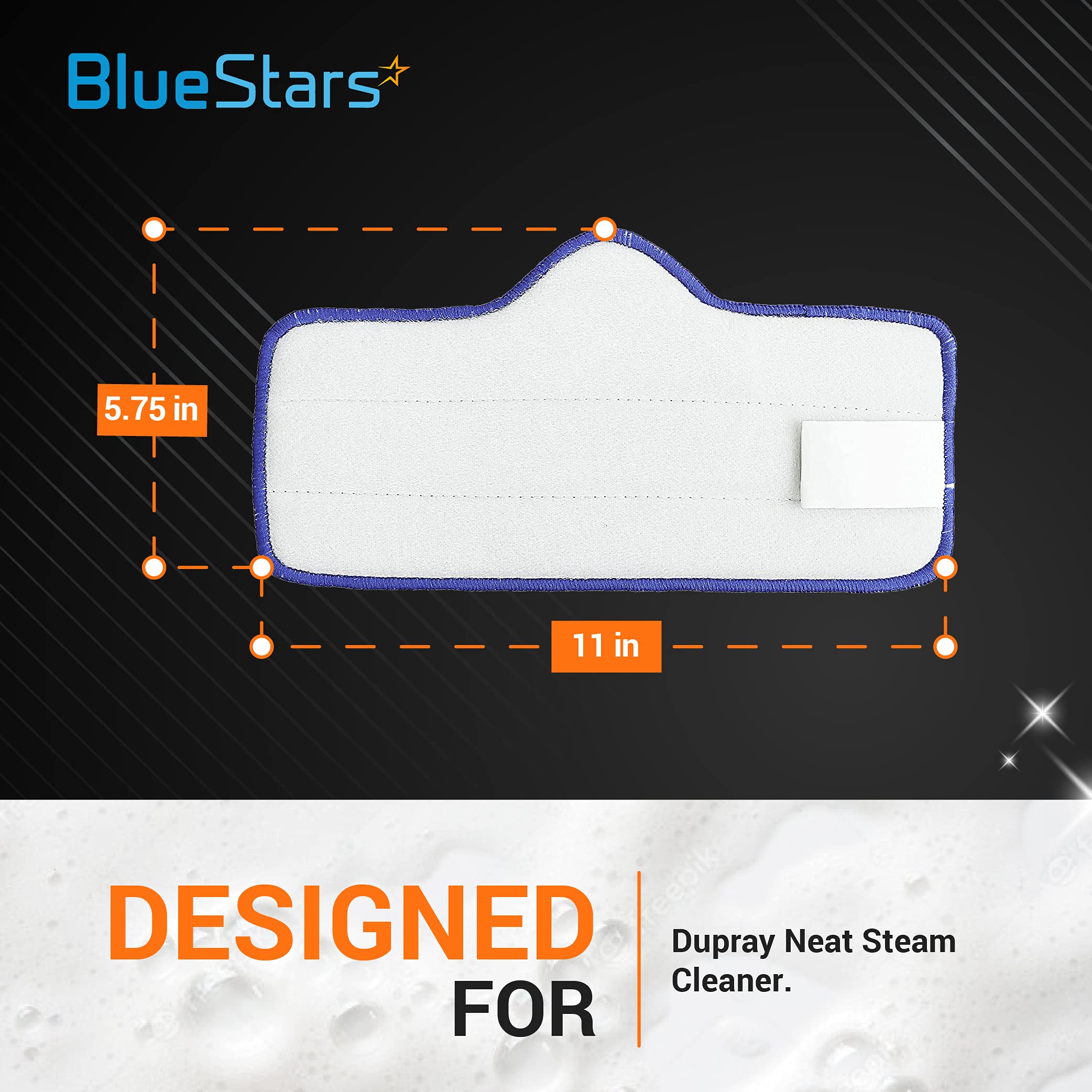 Bluestars (???????? ????????????) Microfiber Mop Pad For Dupray Neat Steam Cleaner Reusable & Washable   Designed For Multiple S