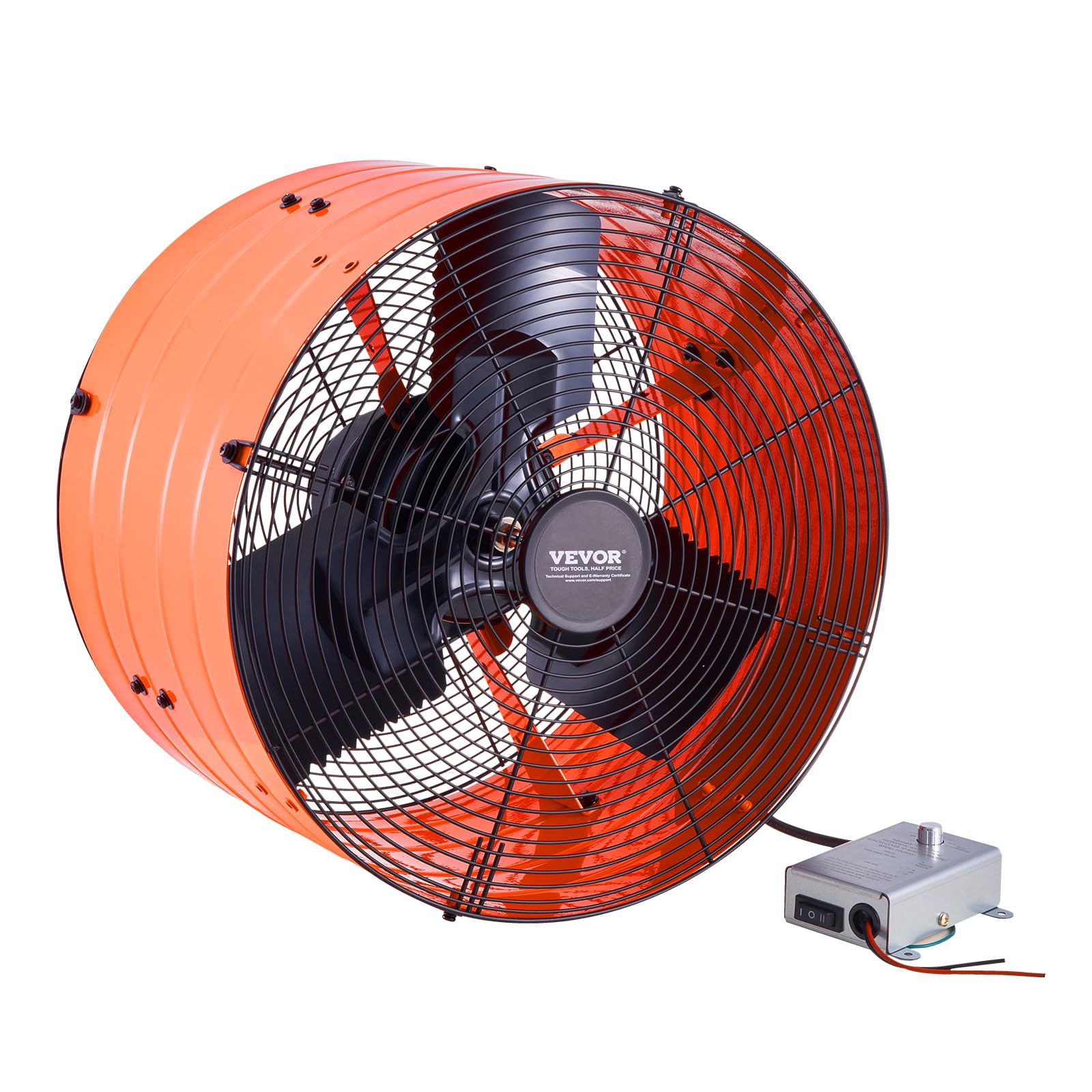 Vevor Gable Mount Fan, 16 Inch Attic Exhaust Fan With Adjustable Thermostat & Outer Mesh, 2940 Cfm House Ventilator Cools Up To