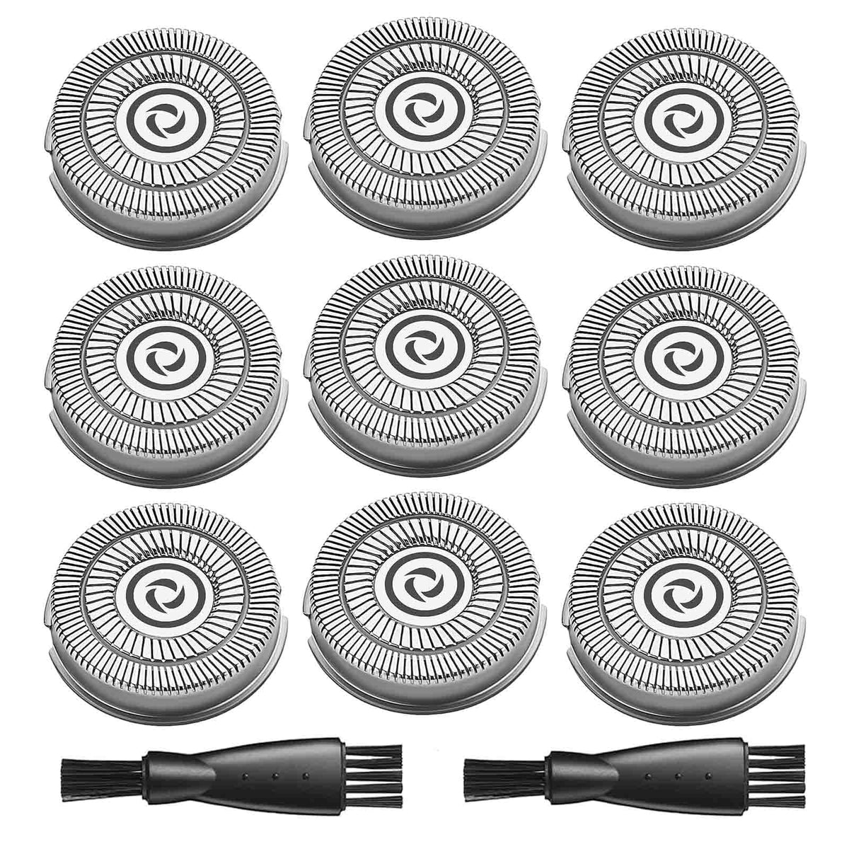 9 Pack Shaver Replacement Blades For Pritech Shaver Replacement Blades Pritech Electric Shaver Rsm 1505 Replacement Heads, 2 Cle
