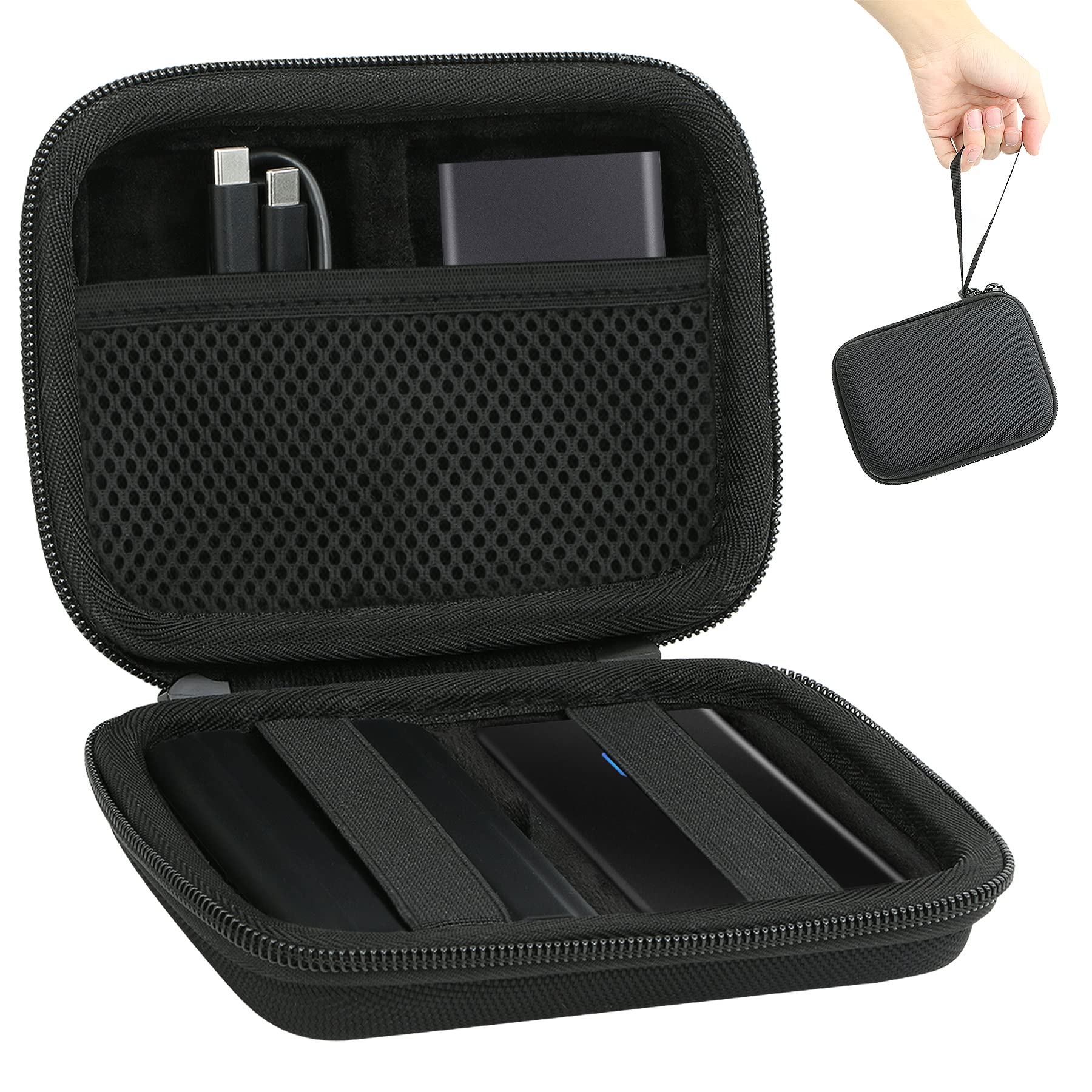 Aenllosi Hard Travel Case Replacement For Samsung T9/T7/T7 Touch/T7 Shield Portable Ssd,Black.(Only Case)