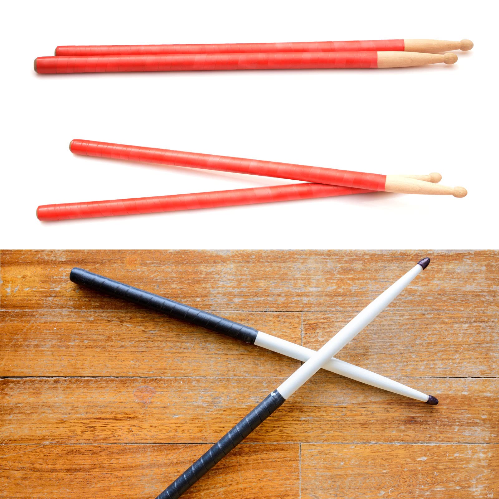Patikil Drum Stick Tape Drumstick Grips Drumstick Wrap Anti Slip 2Pcs 1'' Width 3.3Ft For Drum Percussion Drumming Accessories P