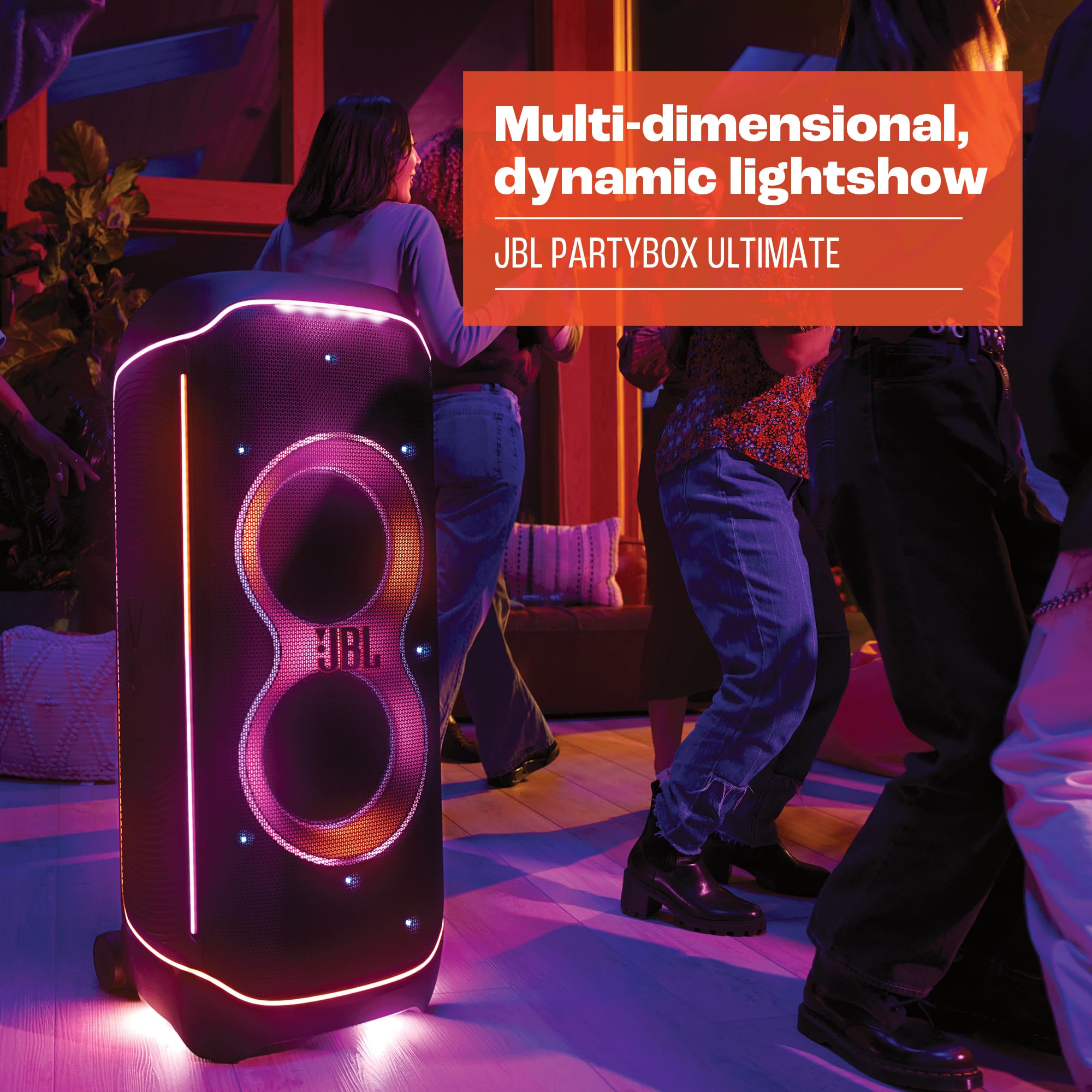 Jbl Partybox Ultimate - Multi Purpose Party Speaker, With Wi-Fi & Bluetooth Connectivity, Wireless, Lightshow, Ipx4 Slashproof,