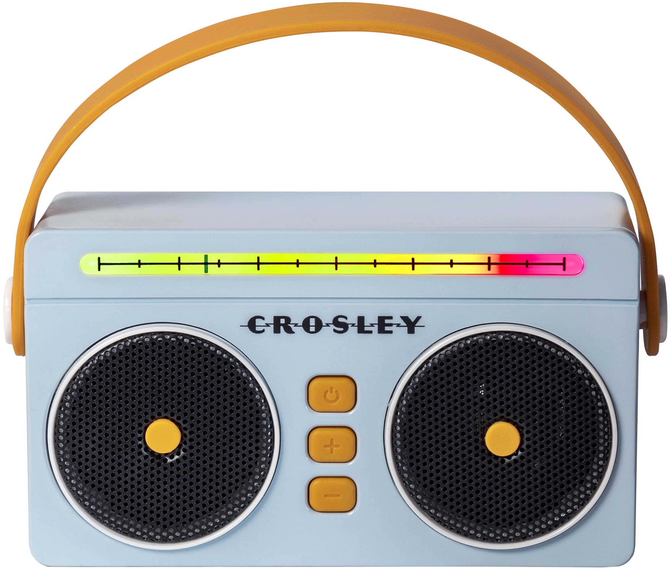 Crosley CR3050A-SB Mini Boombox Retro Portable Bluetooth Speaker with LED Lights, Sky Blue