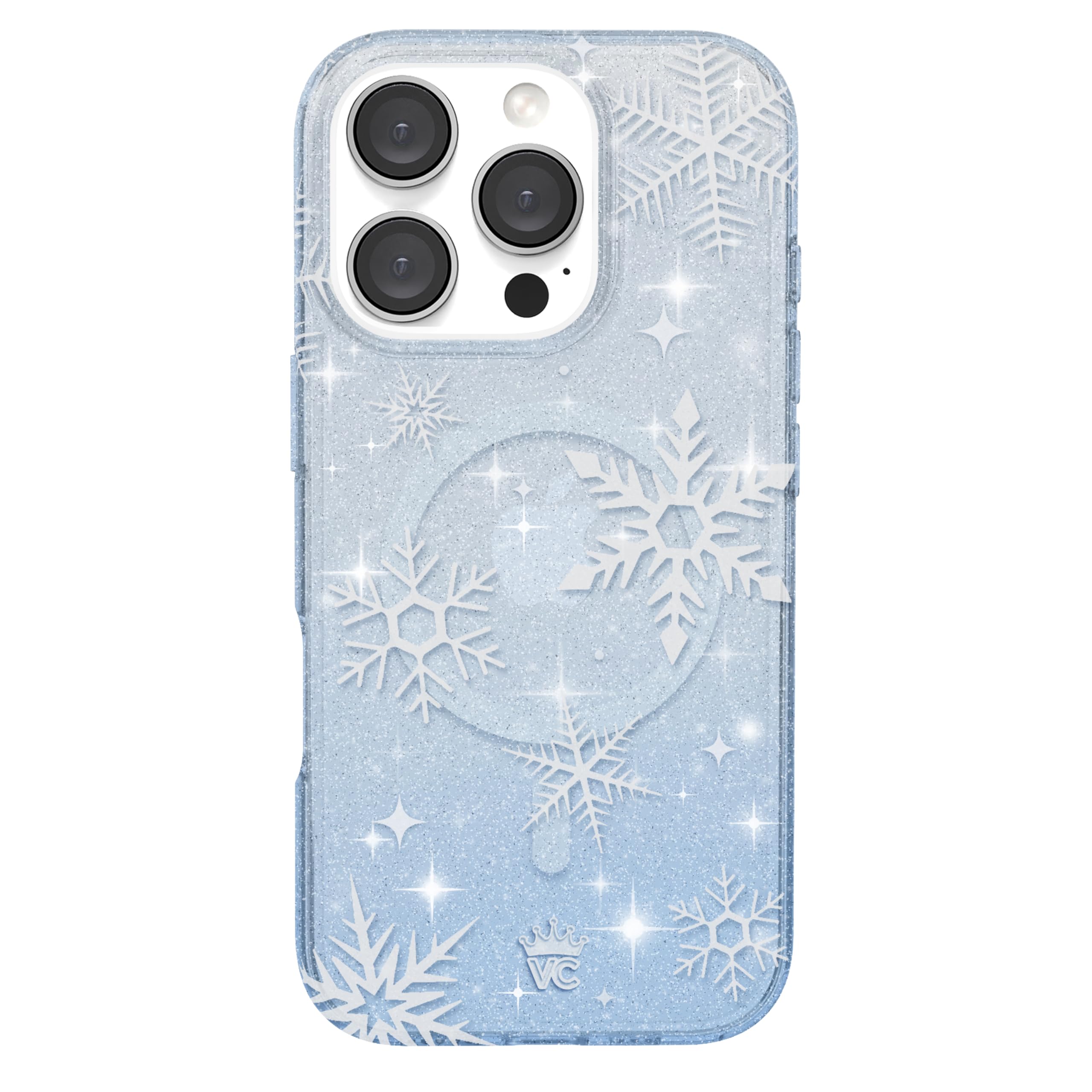 VELVET CAVIAR Christmas Phone Case for iPhone 16 Pro - Compatible with MagSafe [10ft Drop Tested] - Holiday Winter Theme, Clear 