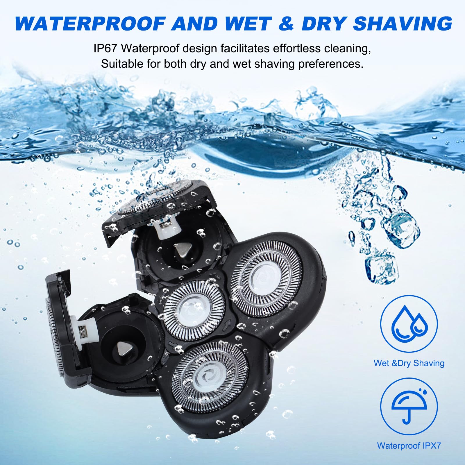 5D Blades Shaver Replacement Heads,Head Electric Razor Shaving Compatible With Fr**B*I*D Replacement Blades Shaver Kit For Bald