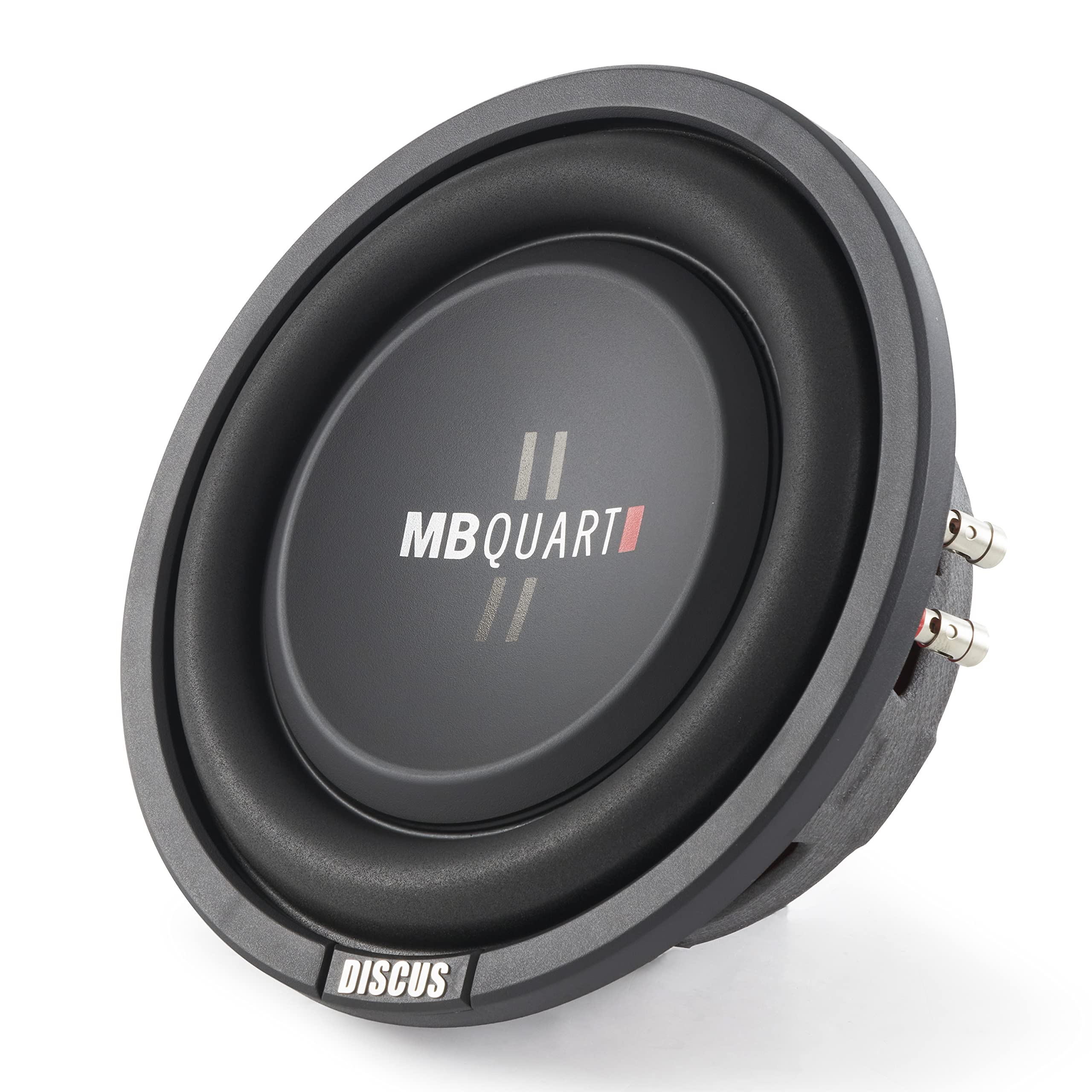 Mb Quart Ds1 204 Discus Shallow Mount Subwoofer (Black)   8 Inch Subwoofer, 400 Watt, Car Audio, 2 Inch Voice Coils, Uv Rubber S