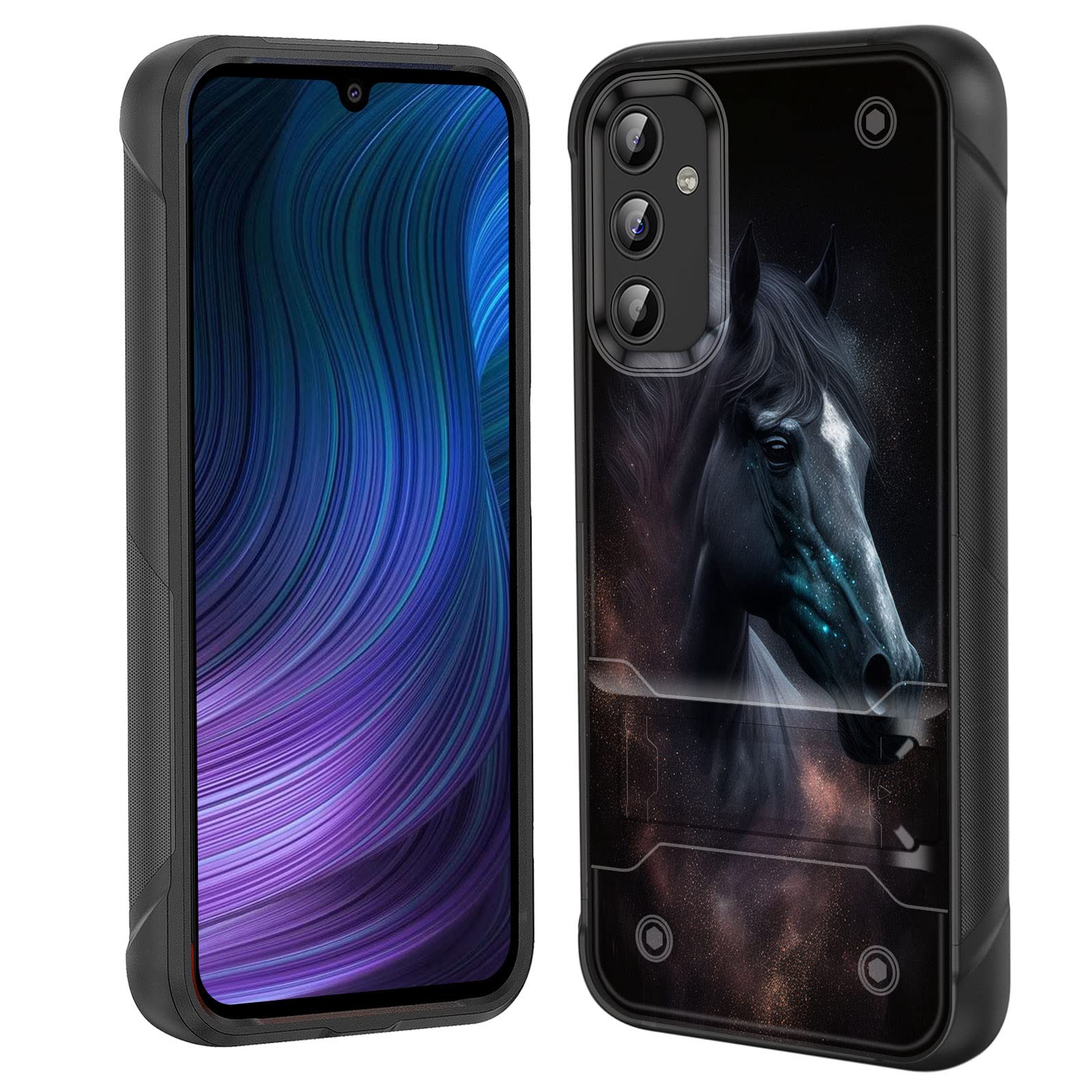 Efgwsder For Galaxy A14 5G Case With Kickstand,Dual Layer Hybrid Hard Pc & Soft Silicone Rugged Shockproof Protective Phone Case