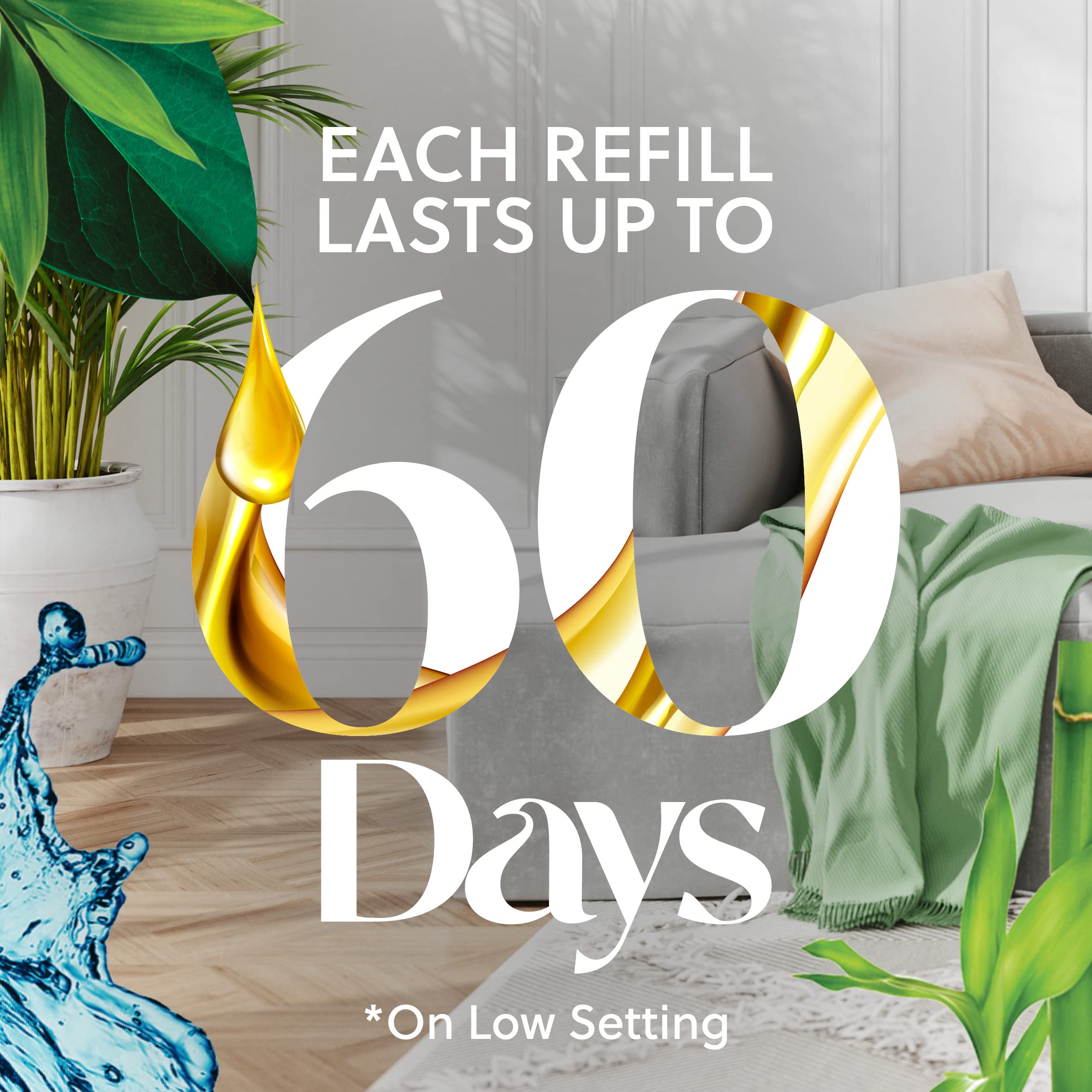 Air Wick Plug In Scented Oil Refill, 10Ct, Calming Sea Spray Breeze & Fresh Watermelon, Air Freshener, Essential Oils