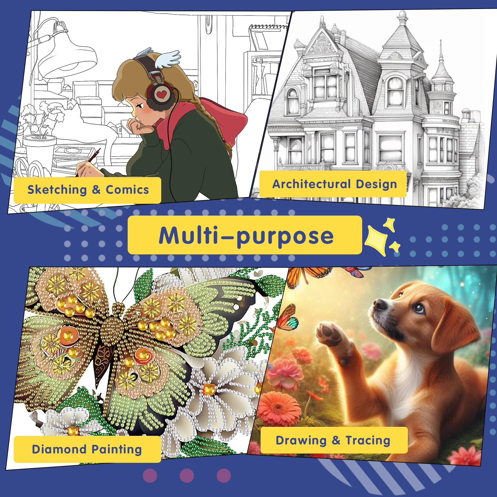 Keiwrlight A4 Light Board For Tracing Pad   Plugged In Power Thin Lightbox Adjustable Brightness Stepless Light Table, A4 Light