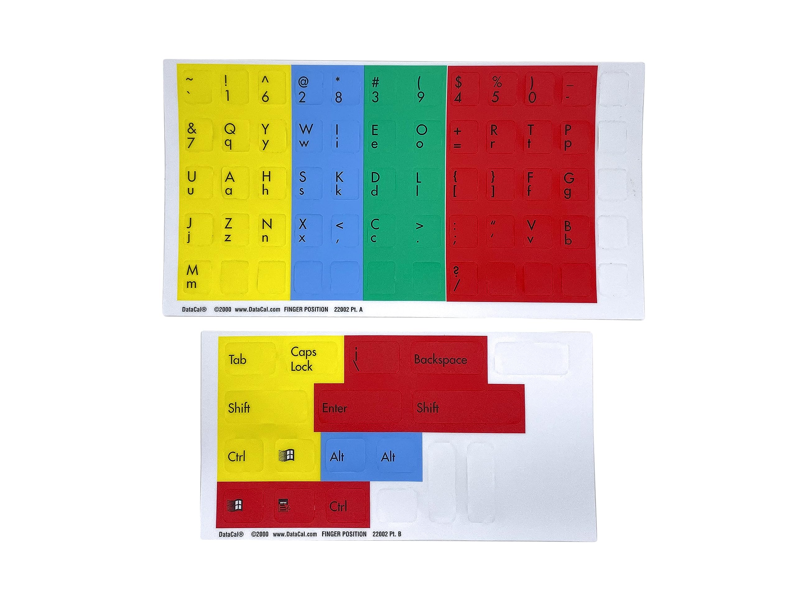 Finger Position Keyboard Stickers Labels Decals For The Beginning Typing Student To Graphically Showing ''Typing Zones '' For Ea