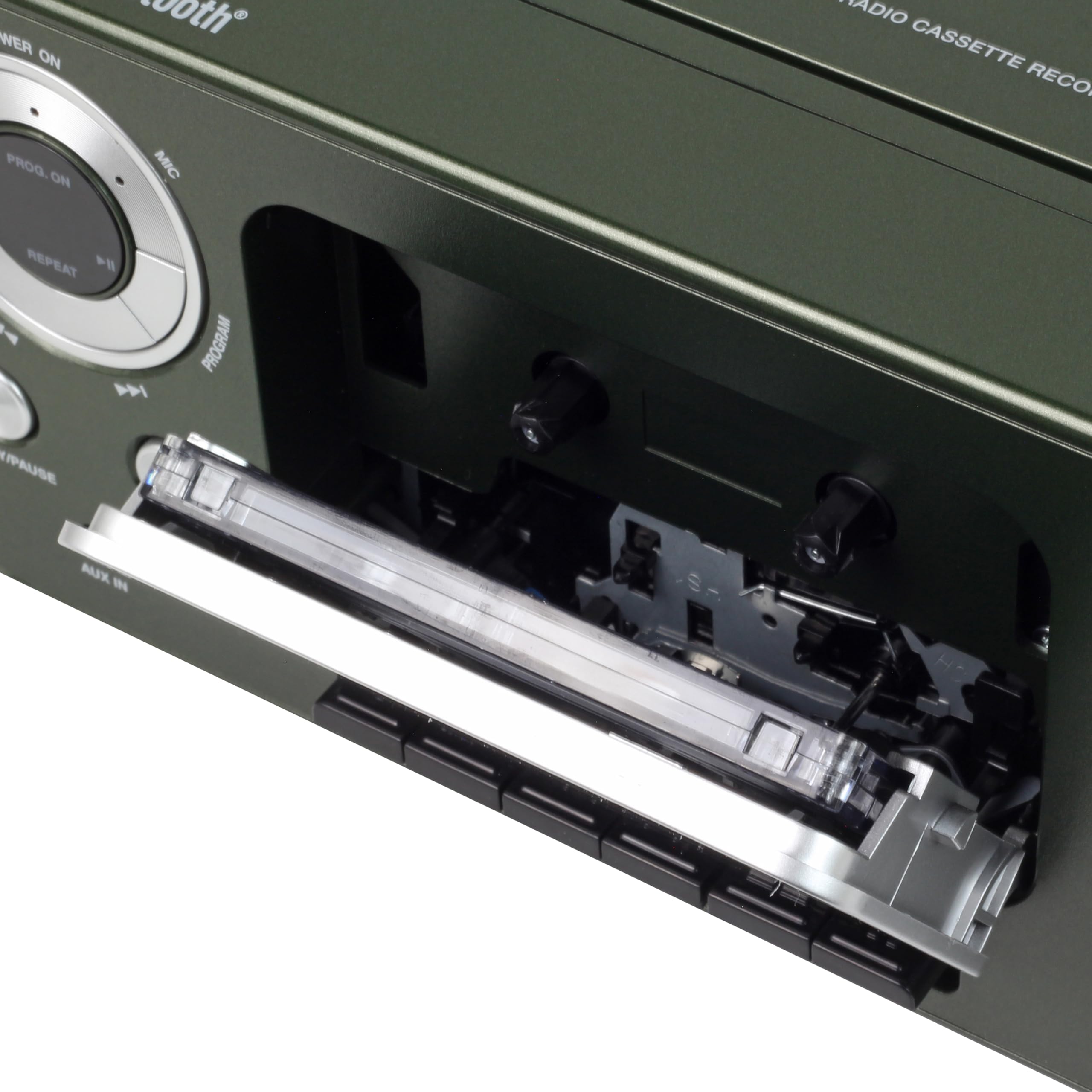 Portable Stereo Cd Player With Bluetooth, Am/Fm Stereo Radio And Cassette Player/Recorder (Cyprus Green)