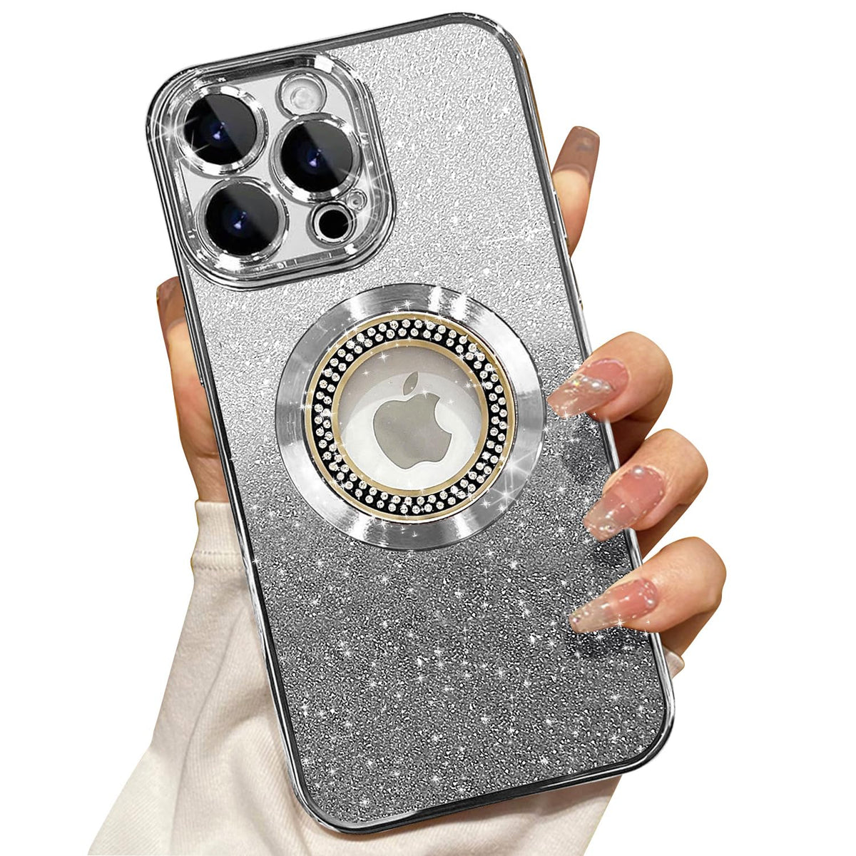 Misscase For Iphone 13 Pro Max Magnetic Glitter Case Compatible With Magsafe,Full Protection Slim Shockproof Anti Scratch Case W