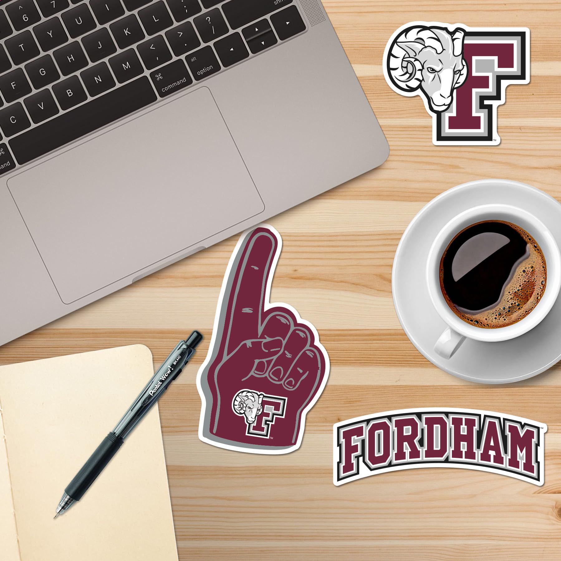 Fordham University 8Ct Vinyl Large Deluxe Stickers Variety Pack   Laptop, Water Bottle, Scrapbooking, Tablet, Skateboard, Indoor