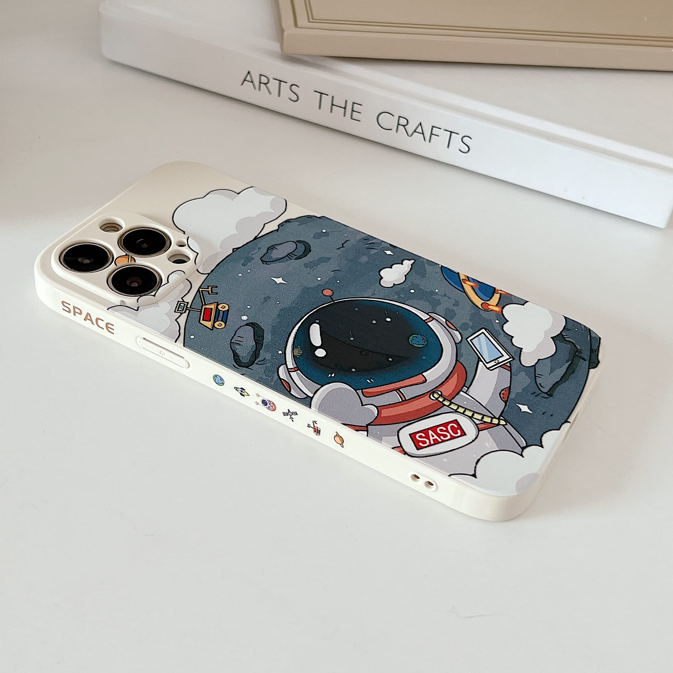 Yonds Queen For Iphone 11 Cute Case, Cool Cartoon Astronaut Planet Moon Space Design Stylish Soft Tpu Bumper Shockproof Anti Sli