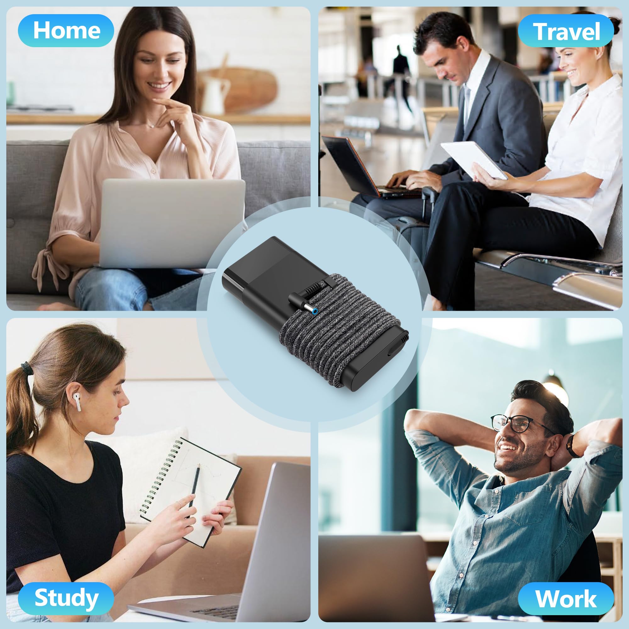 200W Laptop Charger For Hp Original Omen Pavilion Gaming 15 16 17 Victus 15 16 Zbook 15 17 Fury Create Studio Envy 15 2020,Tpn Da10 L00818 850 L00895 003 Gaming Laptop Power Adapter Supply Ac Adapter