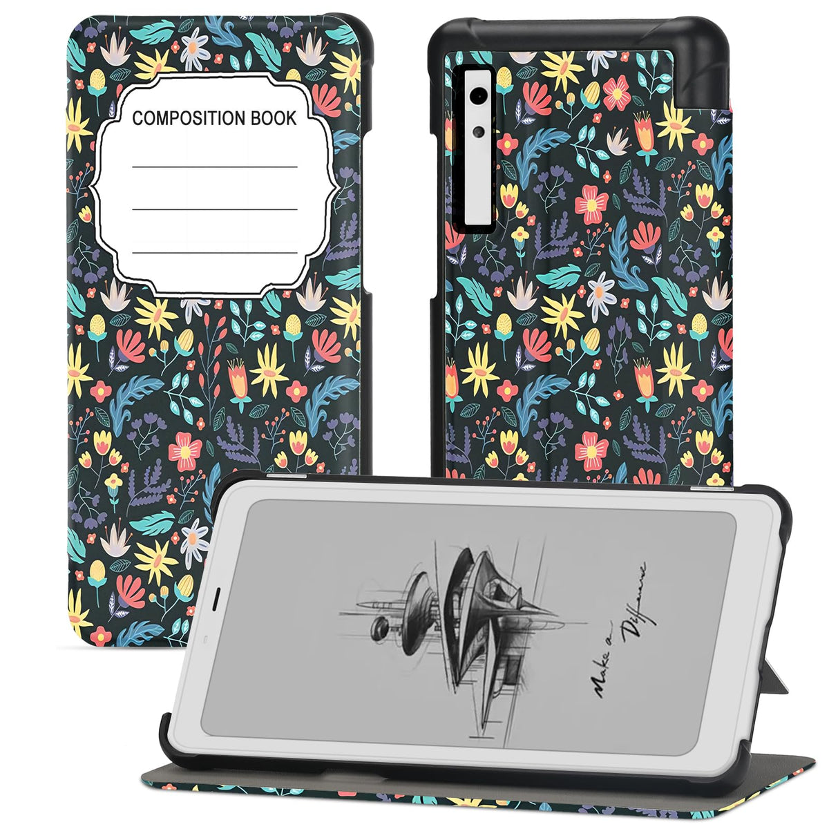 Qiofearth Case For Onyx Boox Palma 6.13'' Back Cover,New Lightweight Pu Leather Cover,And Water Safe, Foldable Protective Cover,