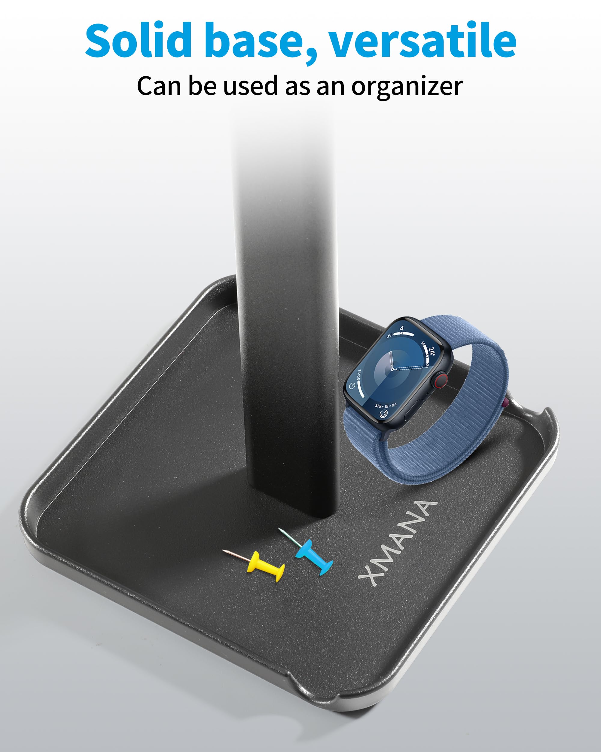 Xmana 2 In 1 Aluminum Headphone Stand & Phone Holder Rack   Sleek, Sturdy & Ergonomic Design Gaming Headset Stand For Desk Organ