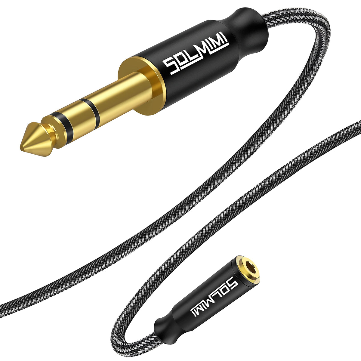 Solmimi Headphone Adapter 1/4 To 3.5 Mm(11.5Ft, 3.5 M), 1/4 To 1/8 Headphone Adapter For Keyboard Piano, Quarter Inch To Headpho